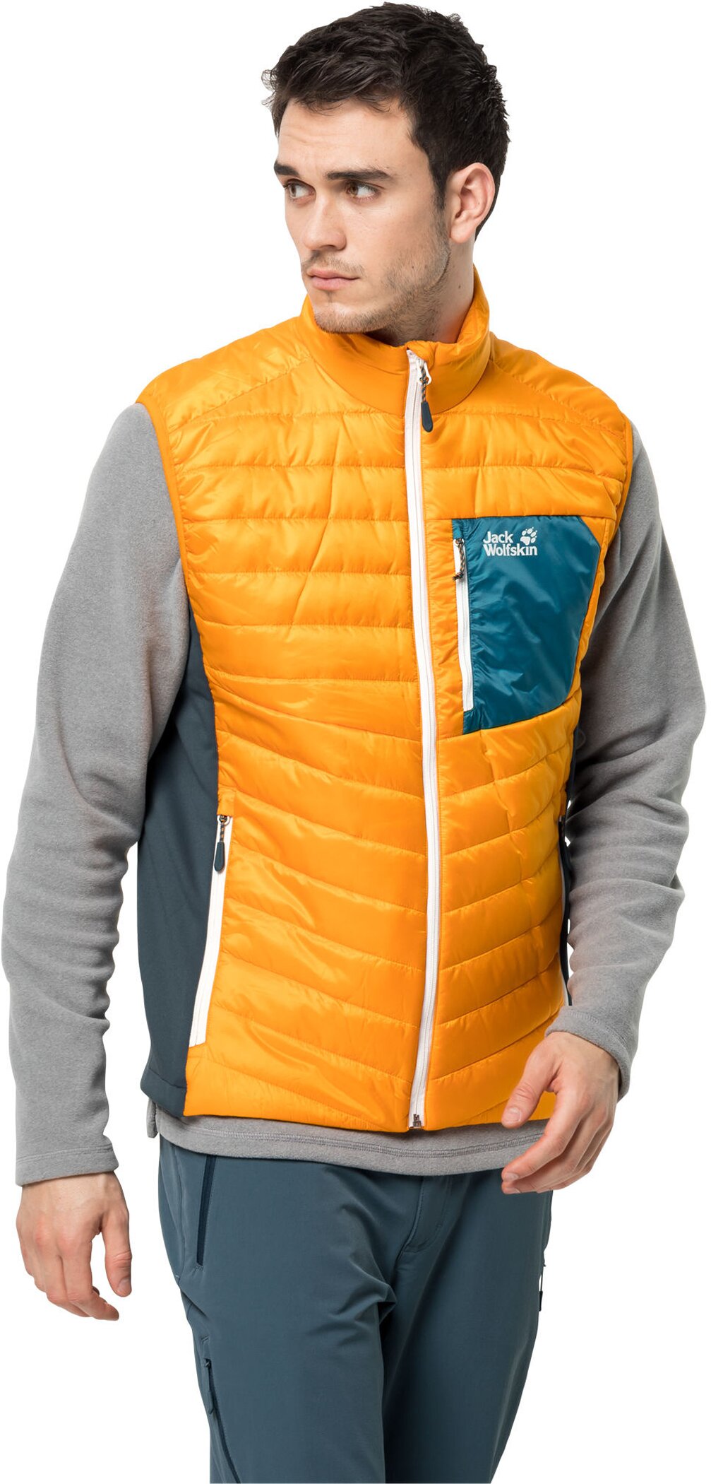 JACK WOLFSKIN ROUTEBURN VEST M ORANGE SKY – Bild 2