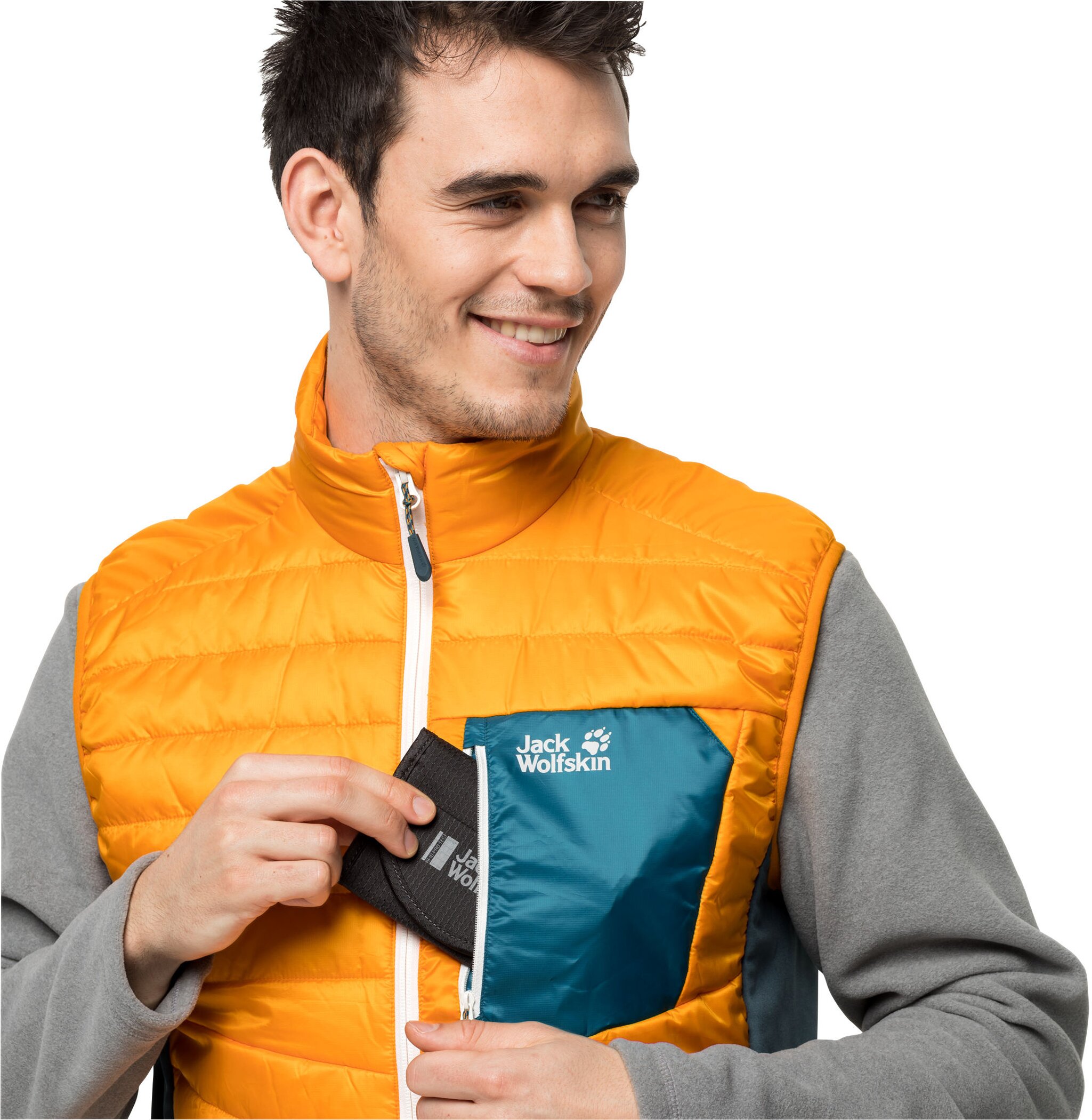 JACK WOLFSKIN ROUTEBURN VEST M ORANGE SKY – Bild 4