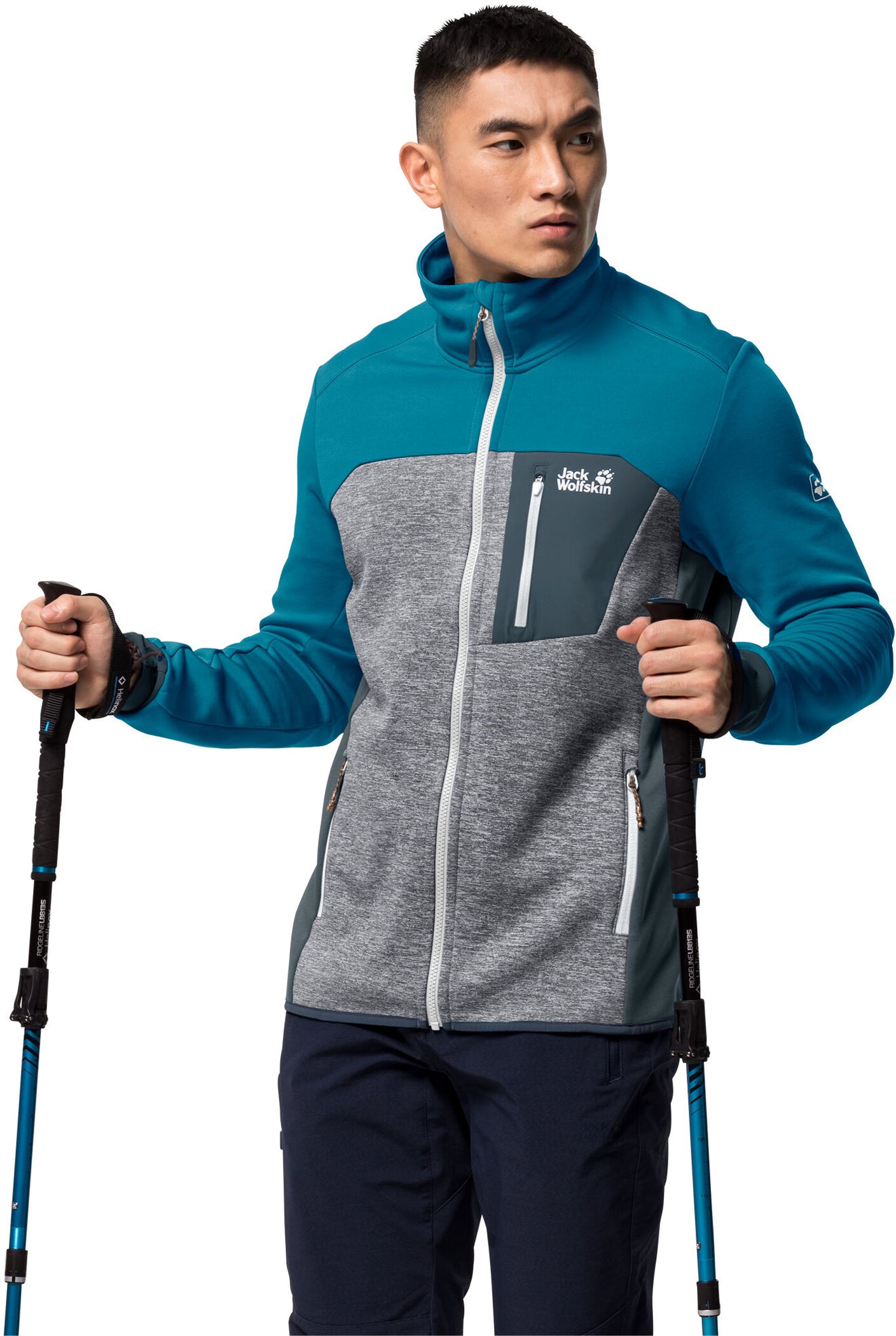 JACK WOLFSKIN SKY PEAK JACKET M BALTIC BLUE – Bild 2