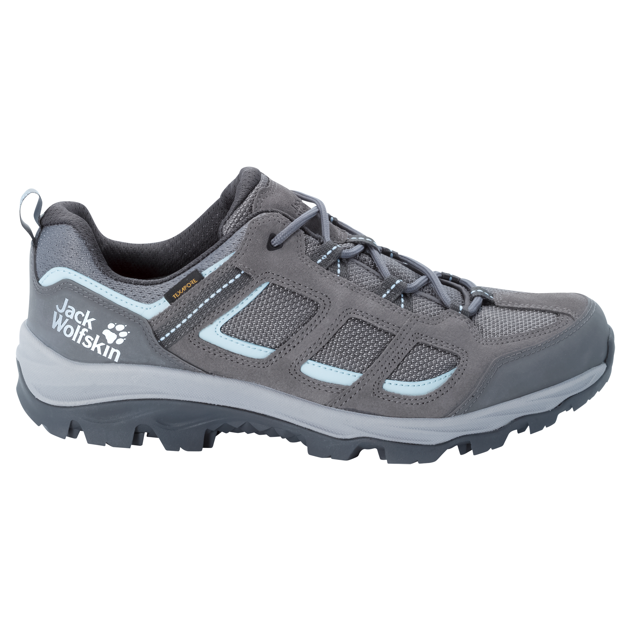 JACK WOLFSKIN VOJO 3 TEXAPORE LOW W TARMAC GREY / LIGHT BLUE – Bild 4
