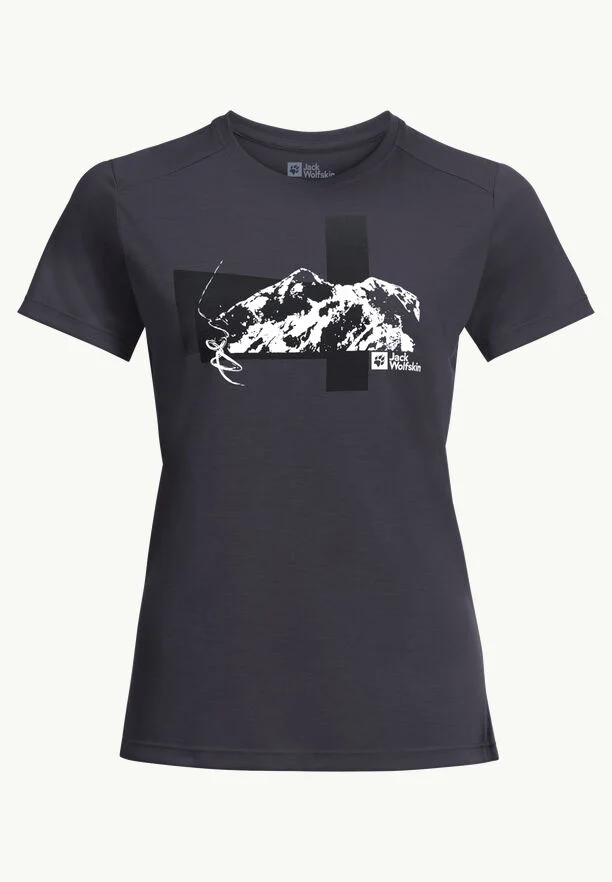 JACK WOLFSKIN VONNAN S/S GRAPHIC T W GRAPHITE