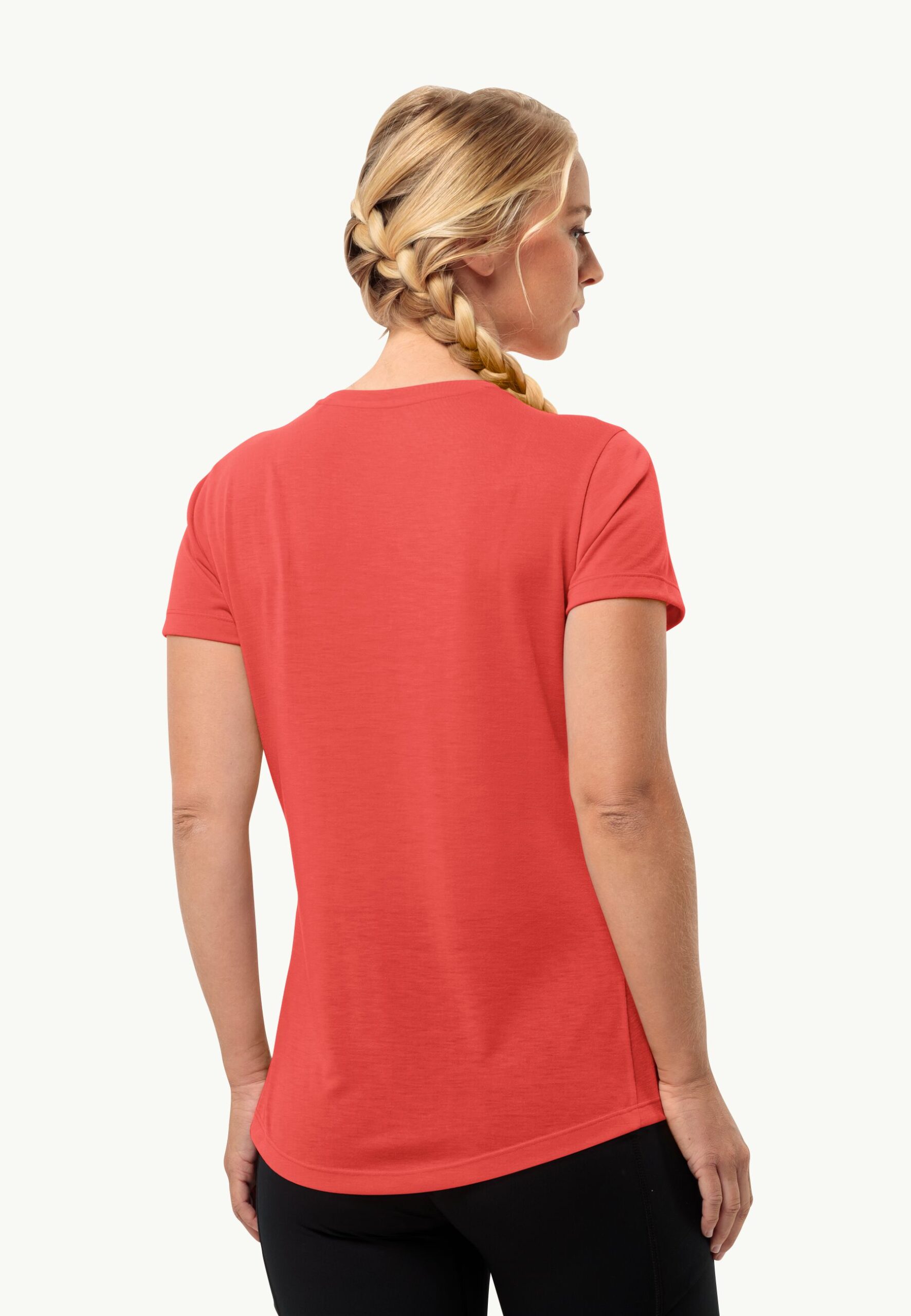 JACK WOLFSKIN VONNAN S/S T W VIBRANT RED – Bild 3