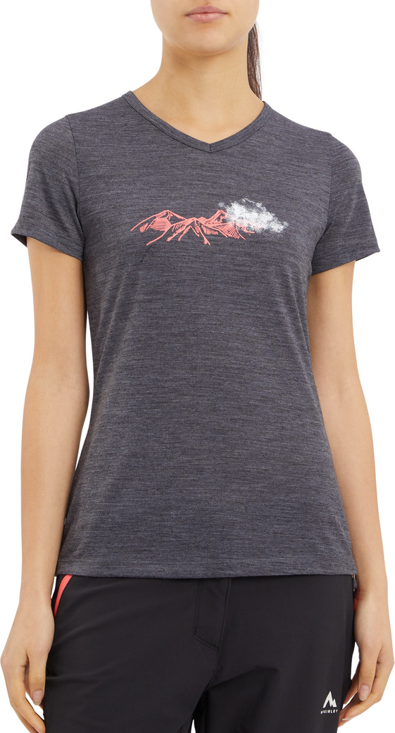 McKINLEY Da.-T-Shirt Shane TEE W MELANGE/GREY DARK – Bild 3