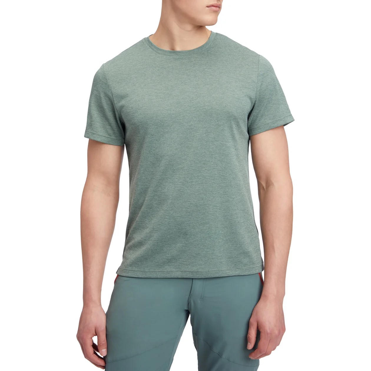 McKINLEY He.-T-Shirt Hunu M MELANGE/GREEN DARK – Bild 2