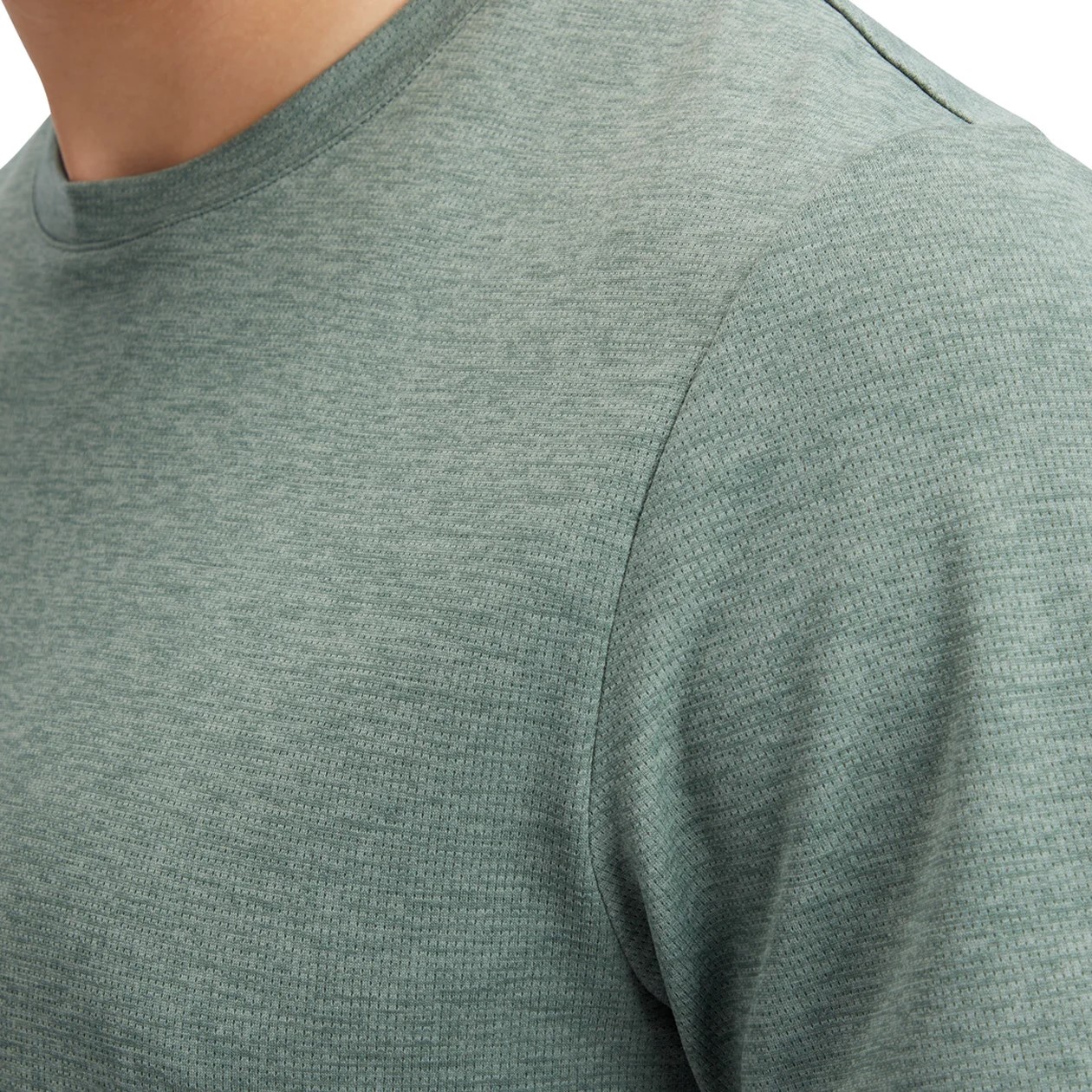 McKINLEY He.-T-Shirt Hunu M MELANGE/GREEN DARK – Bild 3