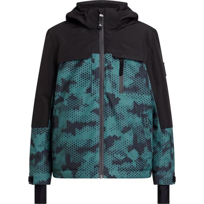McKINLEY Ju.-Jacke Even B AOP/GREEN DARK/BLACK