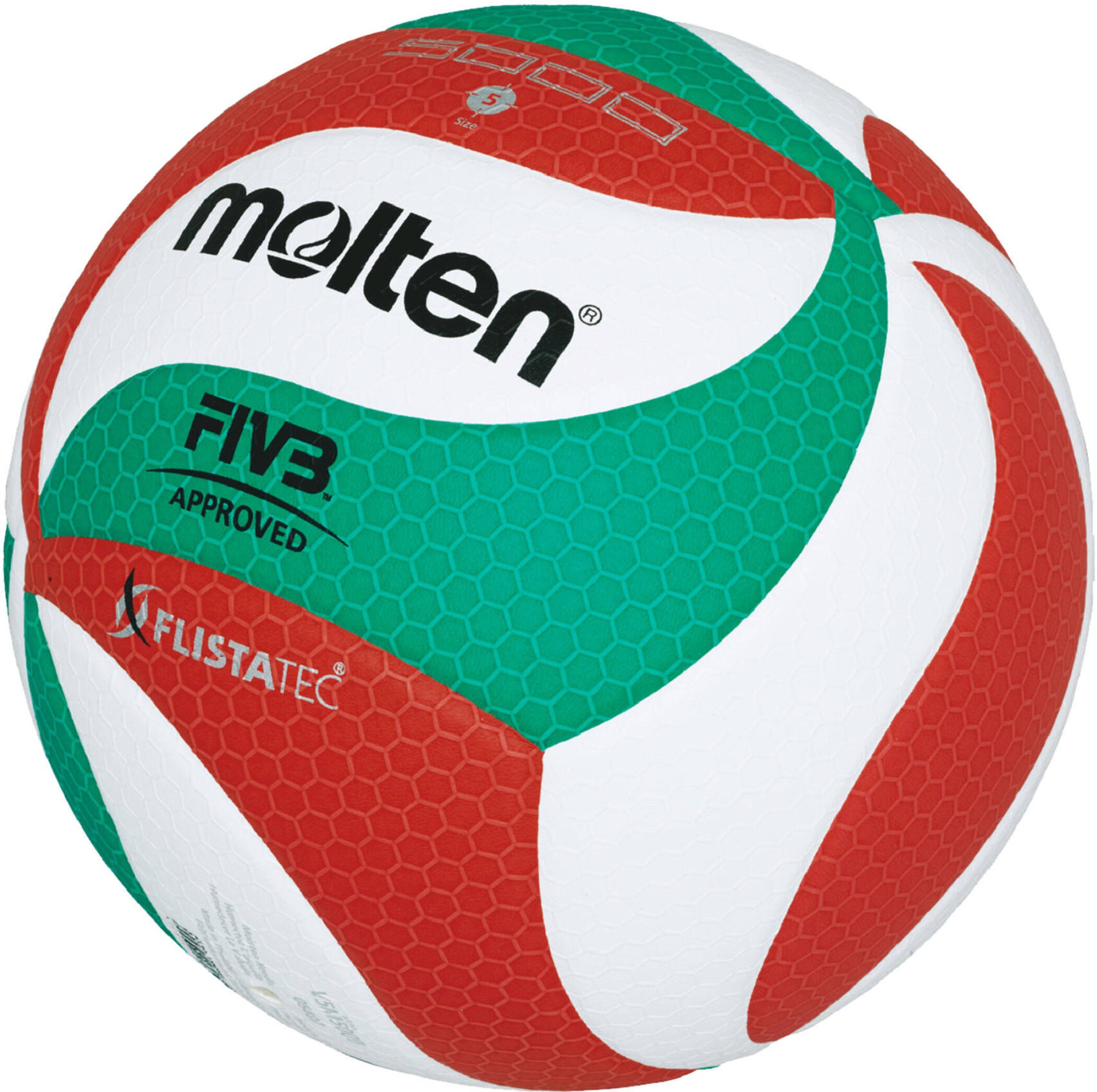 MOLTEN EUROPE VOLLEYBALL FLISTATEC WEIß/ROT/GRÜN – Bild 2