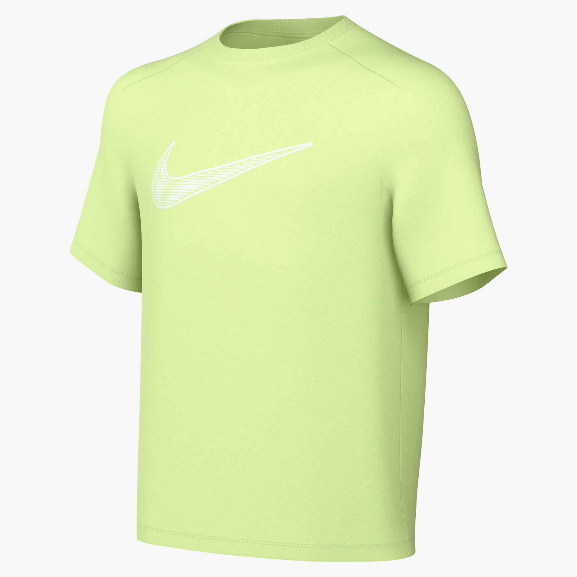 NIKE B NK DF MULTI SS TOP HBR LT LIQUID LIME/WHITE – Bild 3
