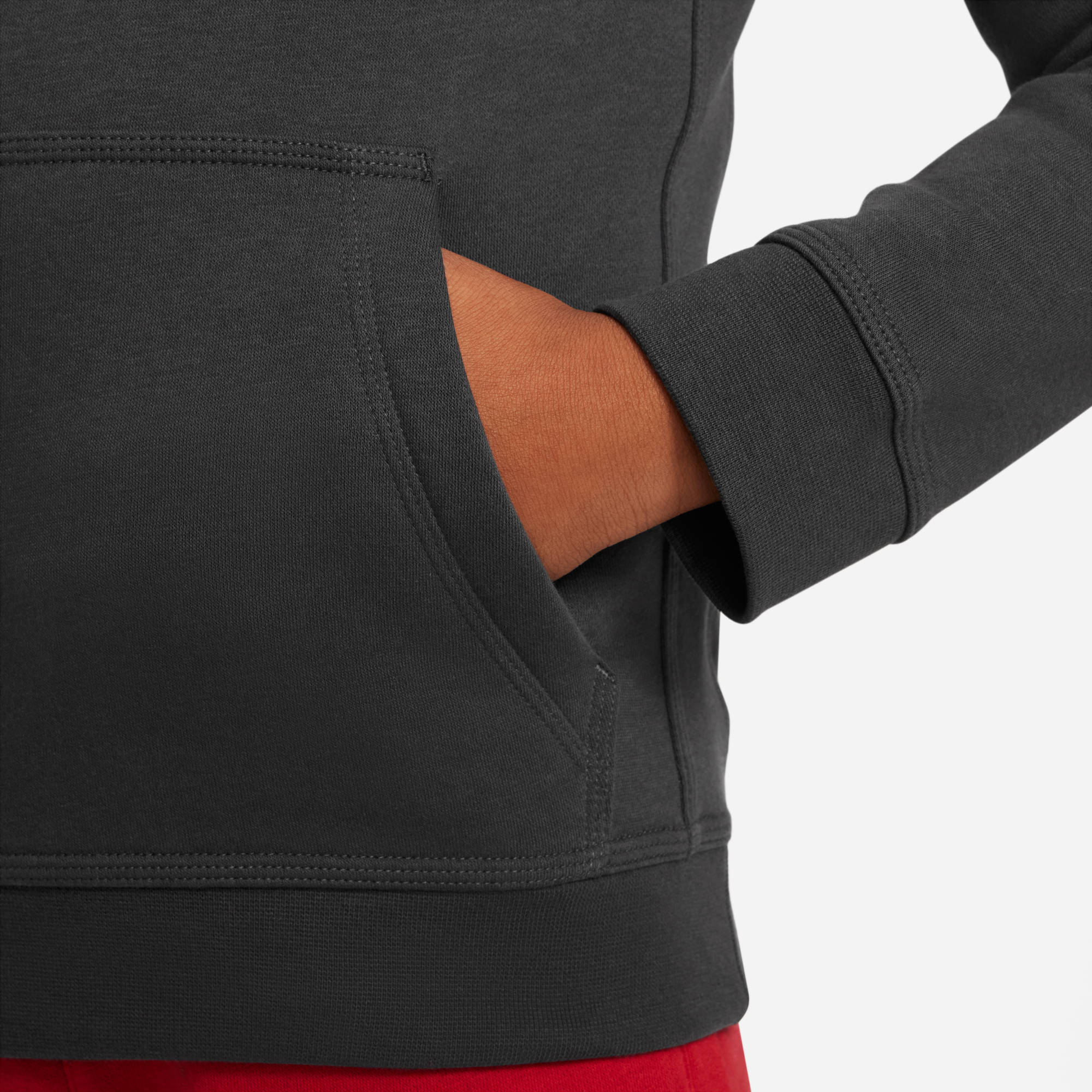 NIKE B NSW SI FLC PO HOODIE BB DK SMOKE GREY – Bild 4