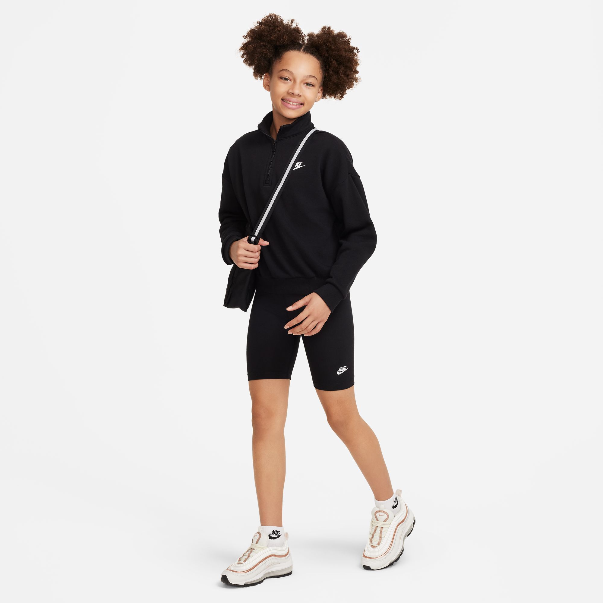 NIKE G NSW 7 IN BIKE SHORT BLACK/WHITE – Bild 6