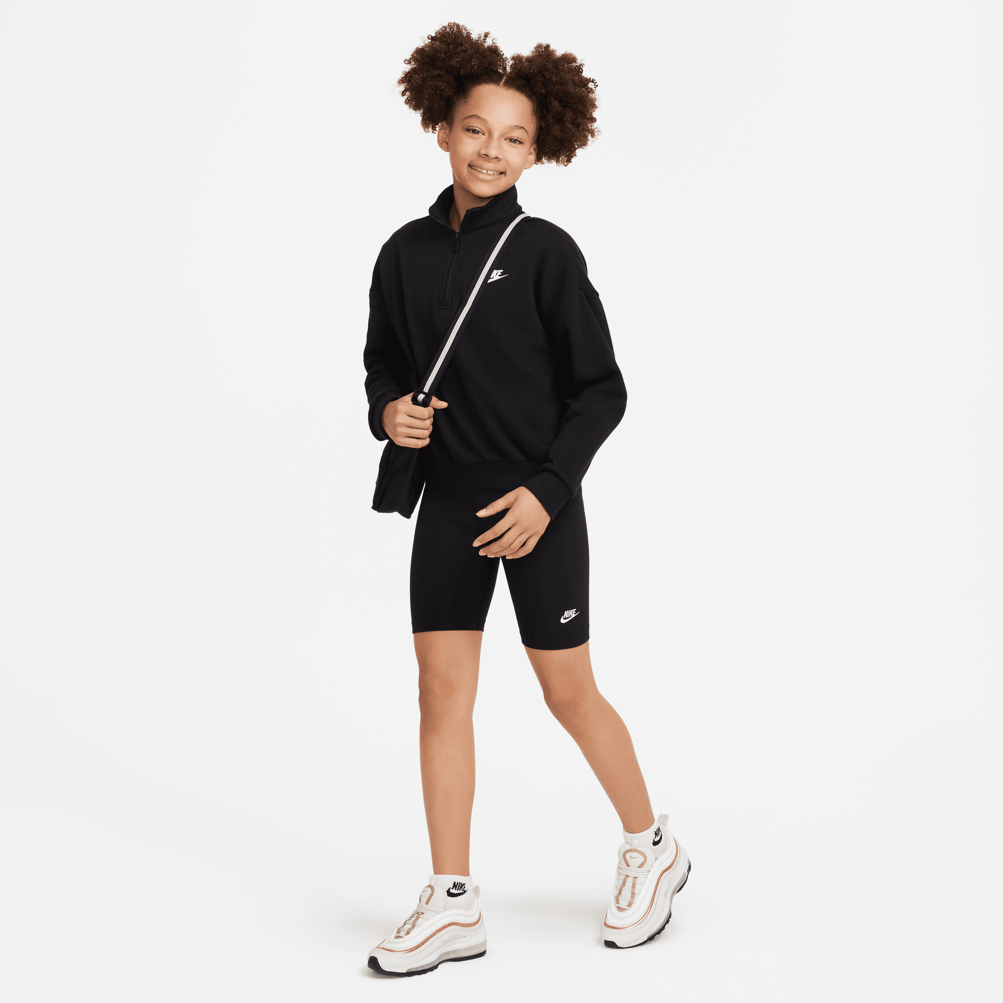 NIKE G NSW 7 IN BIKE SHORT BLACK/WHITE – Bild 7