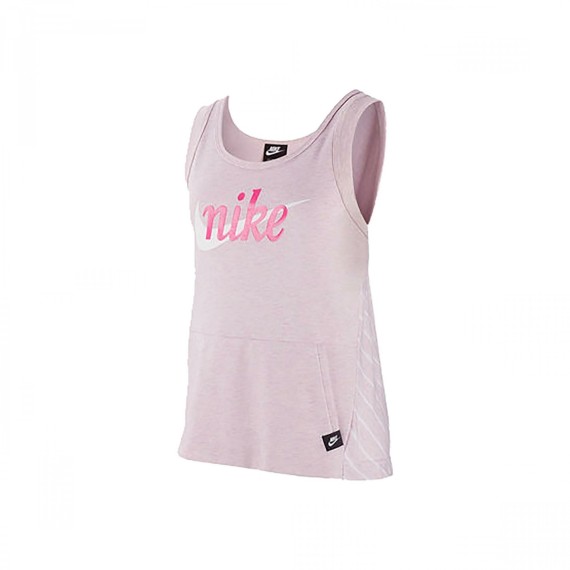 NIKE G NSW TANK FLC PE PINK FOAM /WHITE