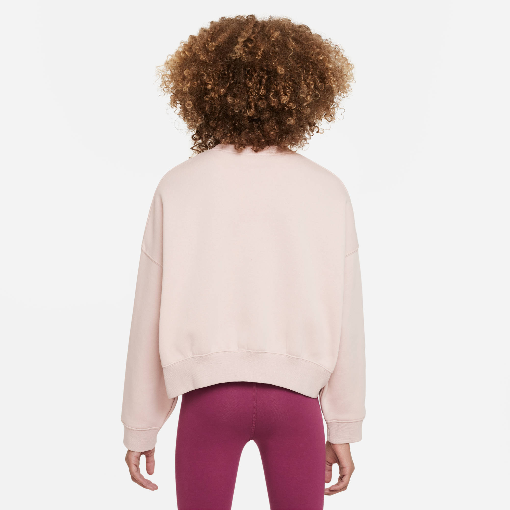 NIKE G NSW TREND FLC CREW PRNT PINK OXFORD – Bild 2