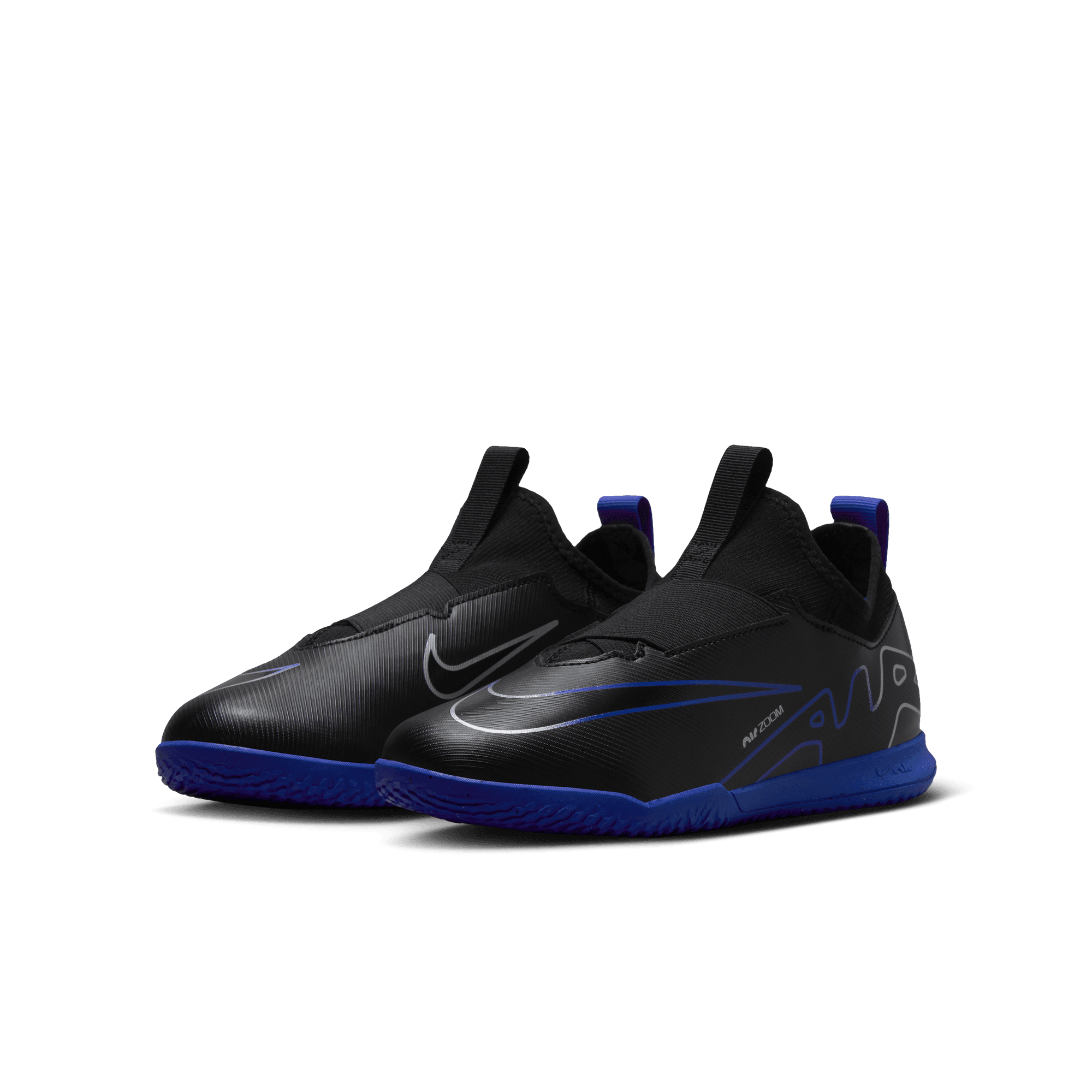 NIKE JR ZOOM VAPOR 15 ACADEMY IC BLACK/CHROME-HYPER ROYAL – Bild 3