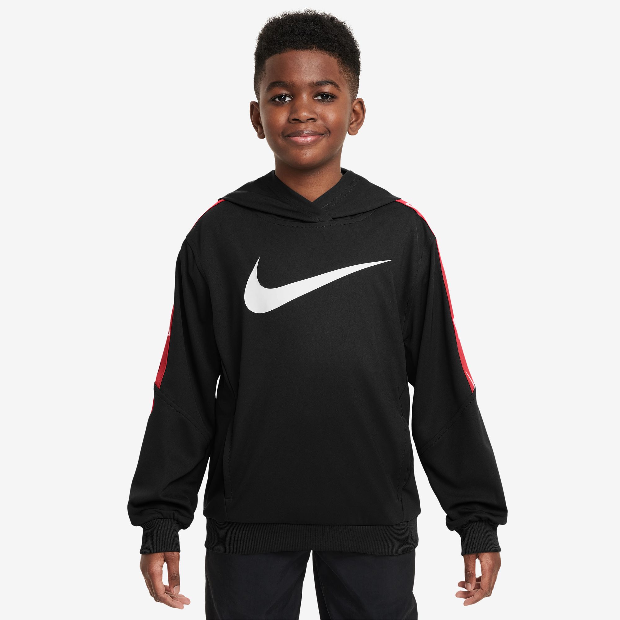 NIKE K NSW CLUB+ POLY PO HOODIE BLACK
