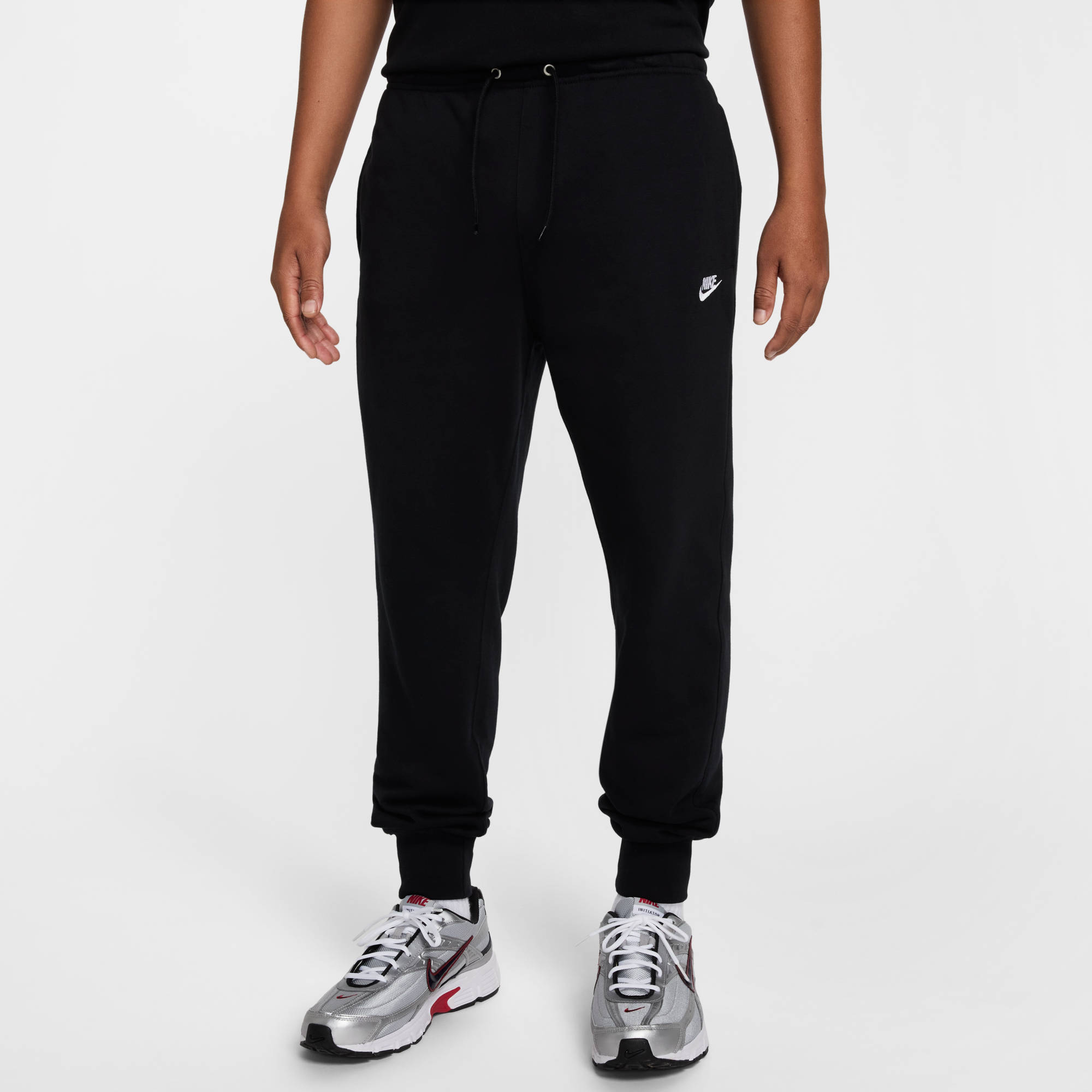 NIKE M NK CLUB FT JOGGER BLACK/BLACK/WHITE