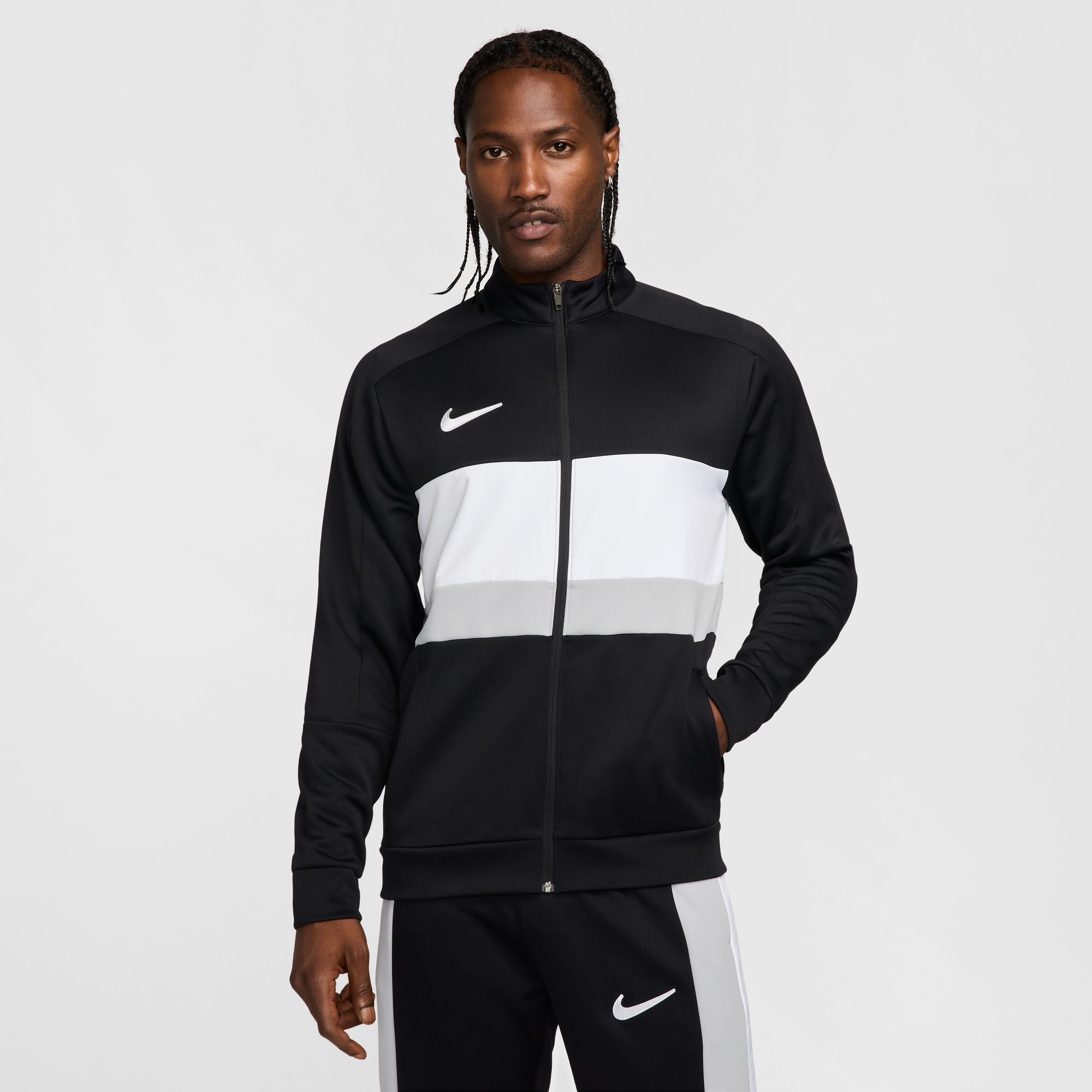 NIKE M NK DF ACD TRK JKT NOV BLACK/WHITE/LT SMOKE GREY/WHIT