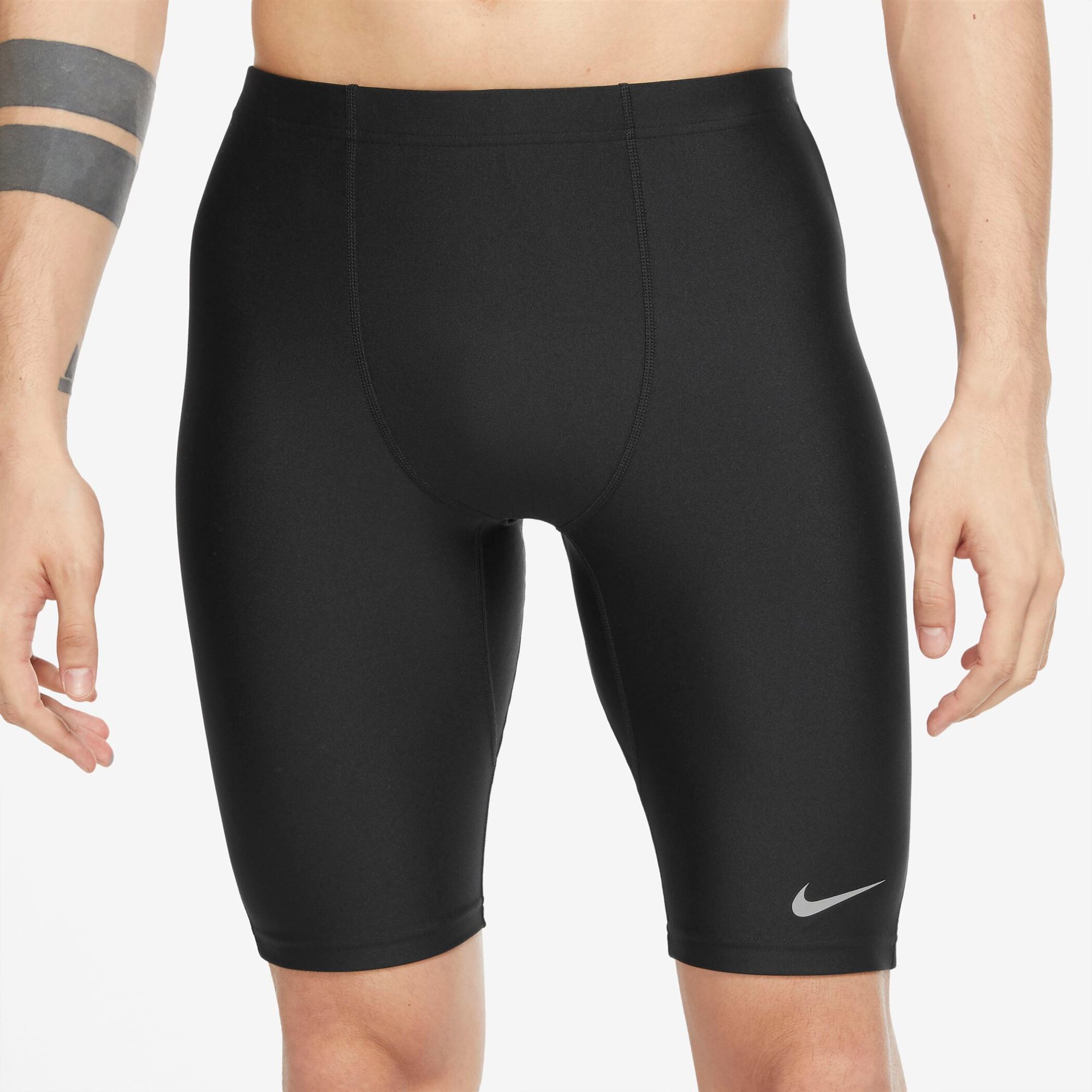 NIKE M NK DF FAST HALF TIGHT BLACK/REFLECTIVE SILV