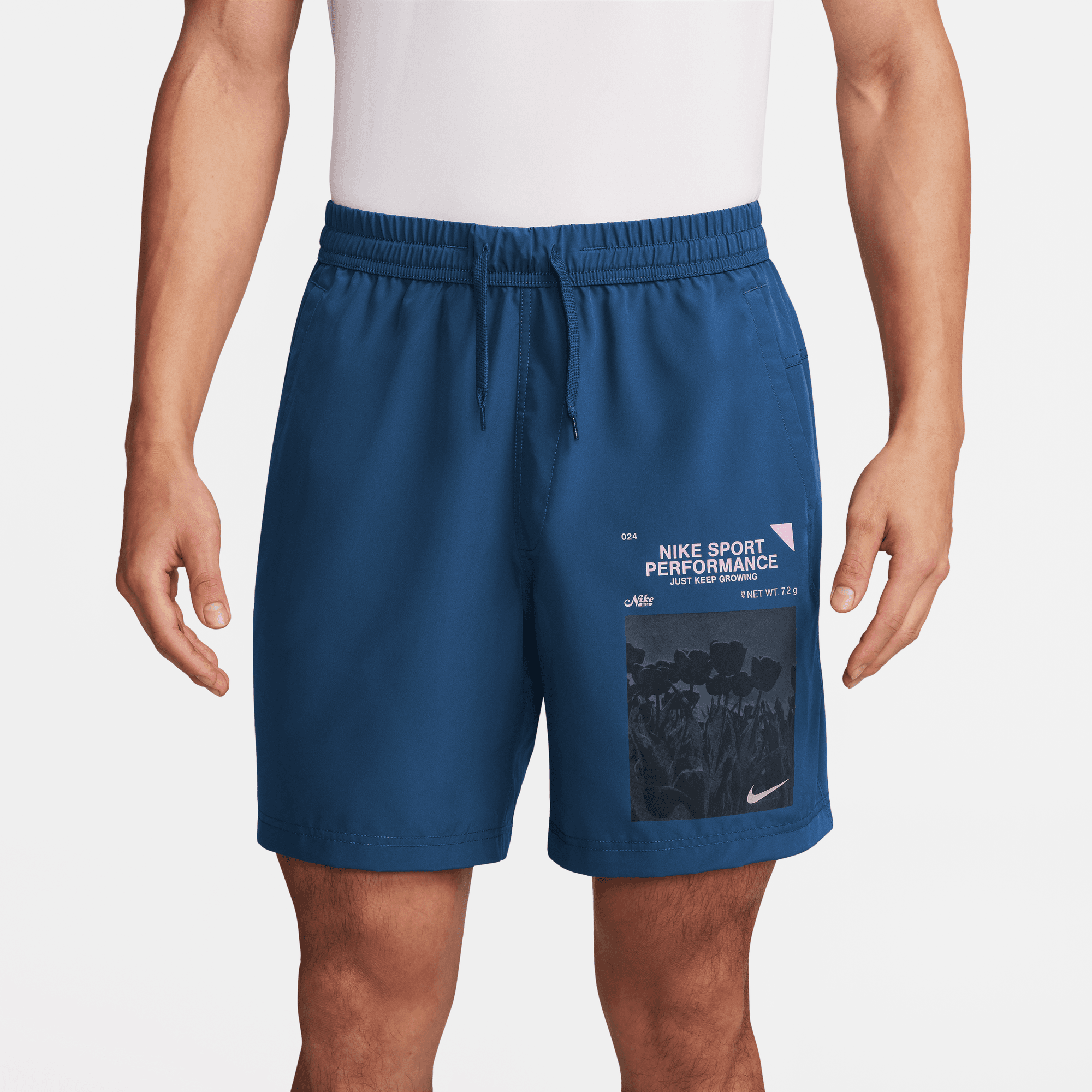 NIKE M NK DF FORM 7UL SHORT GX COURT BLUE/PINK FOAM /BLACK