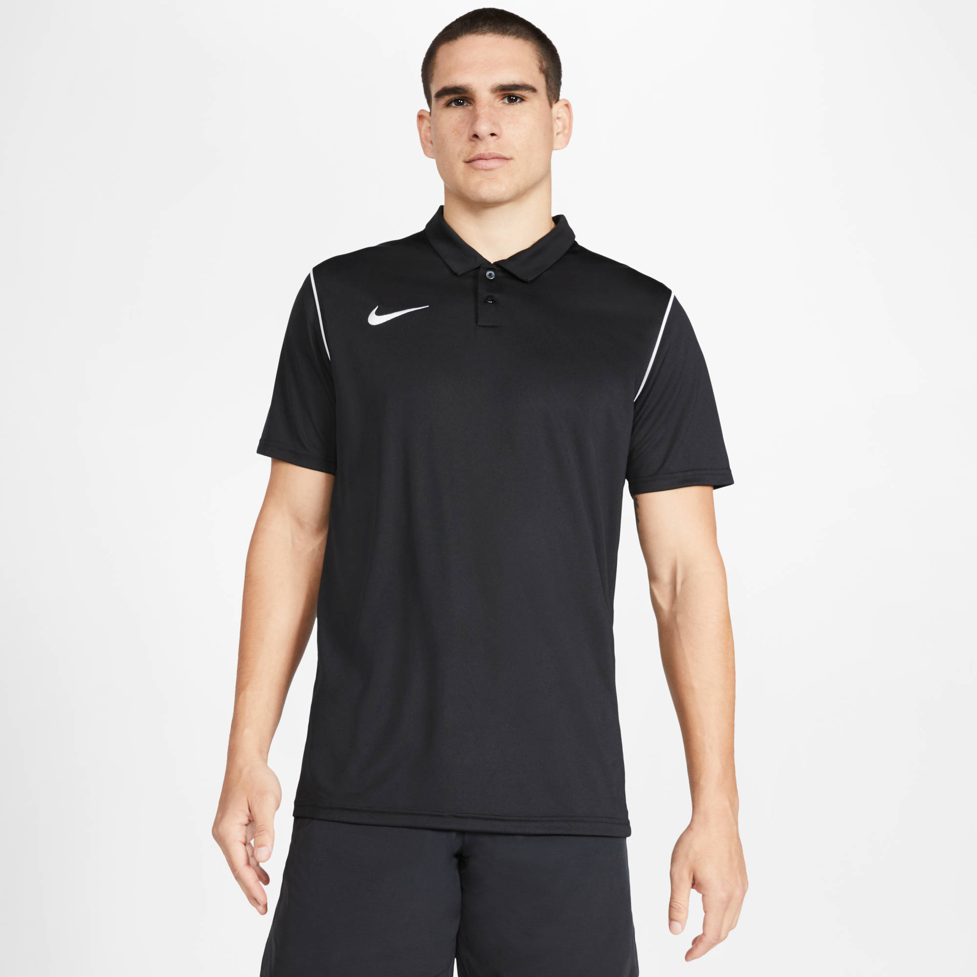 NIKE M NK DF PARK20 POLO BLACK/WHITE/WHITE – Bild 4