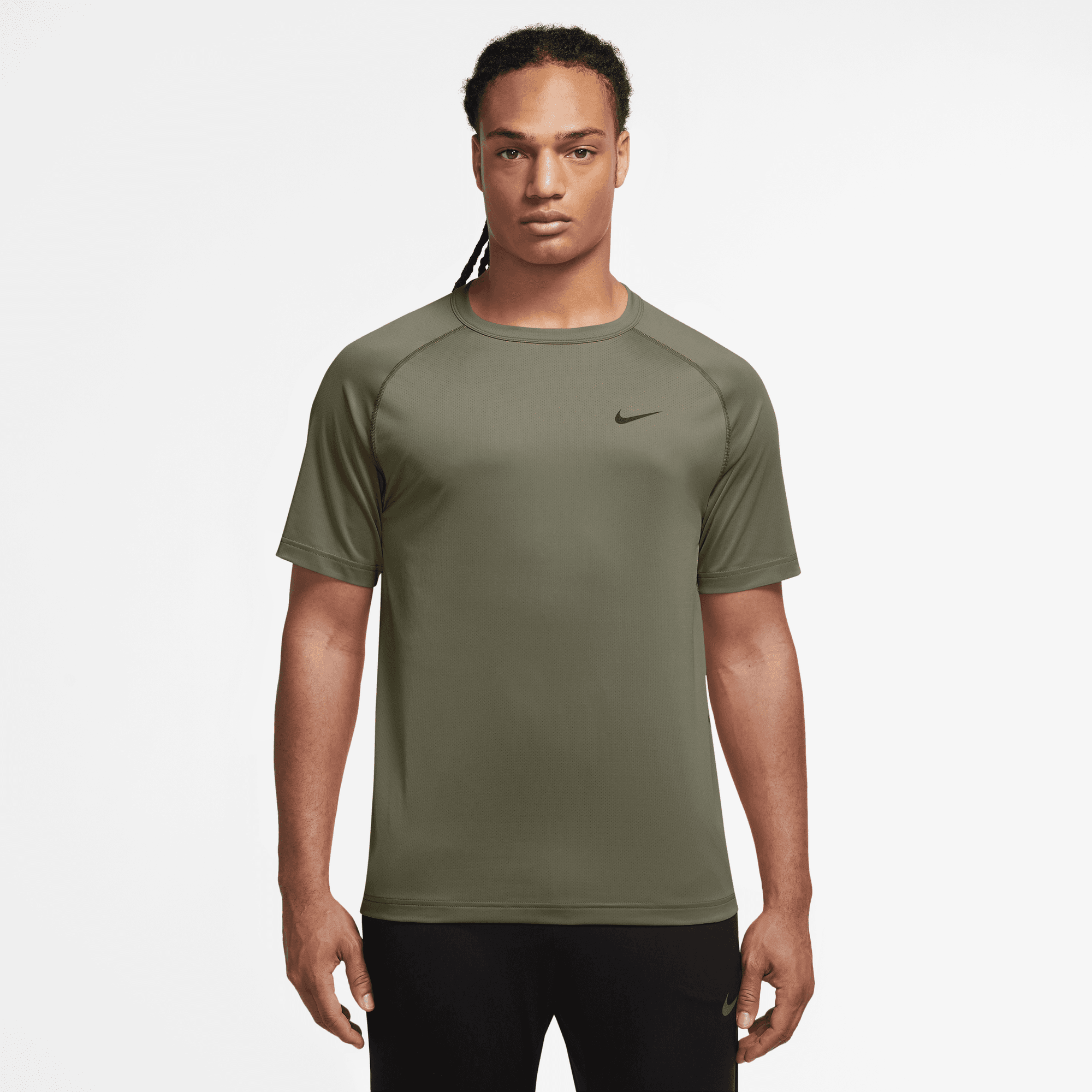NIKE M NK DF READY SS MEDIUM OLIVE/BLACK