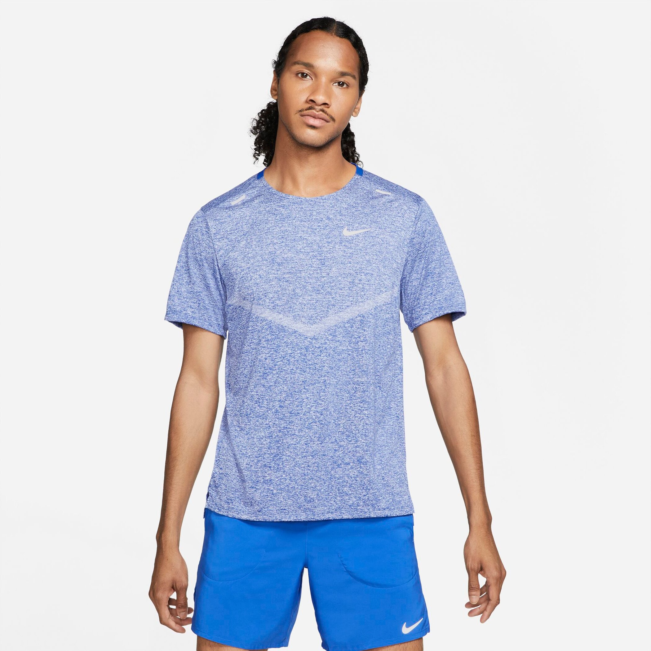 NIKE M NK DF RISE 365 SS GAME ROYAL/HTR/REFLECTIVE SILV