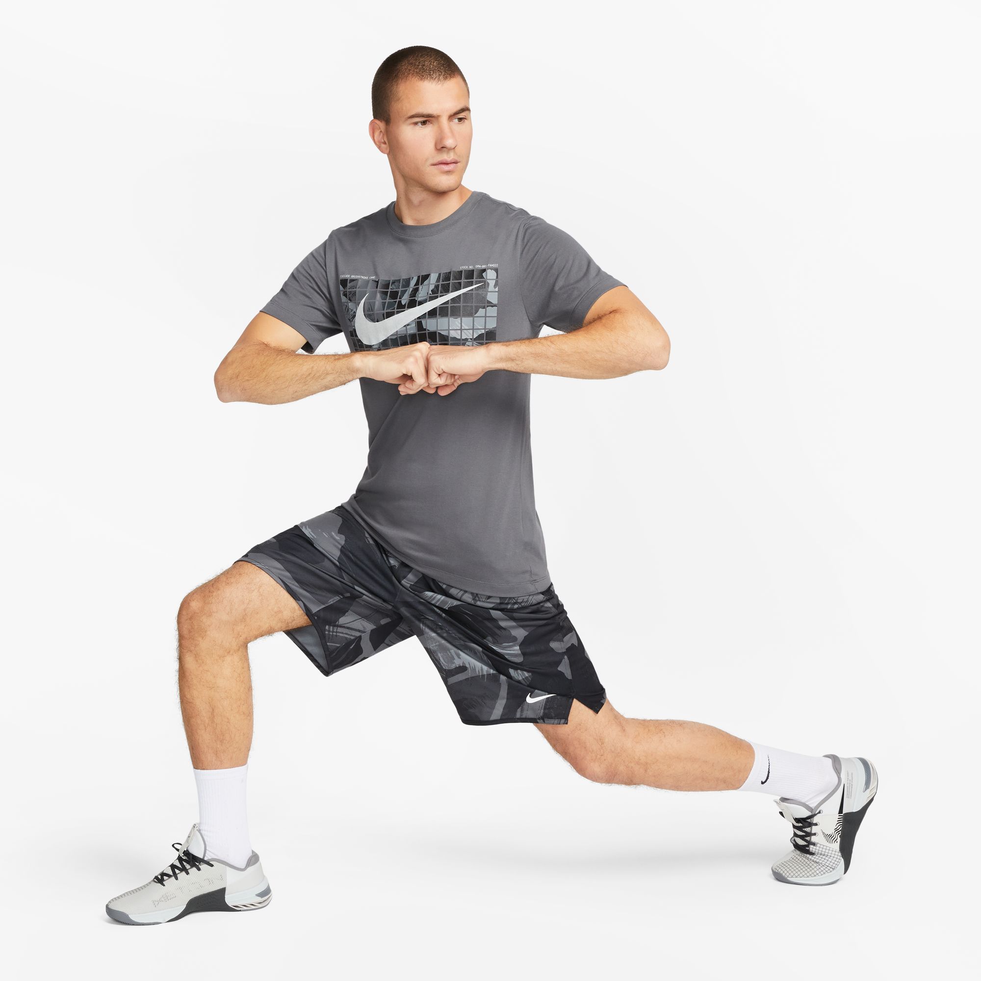 NIKE M NK DF TEE CAMO IRON GREY – Bild 4