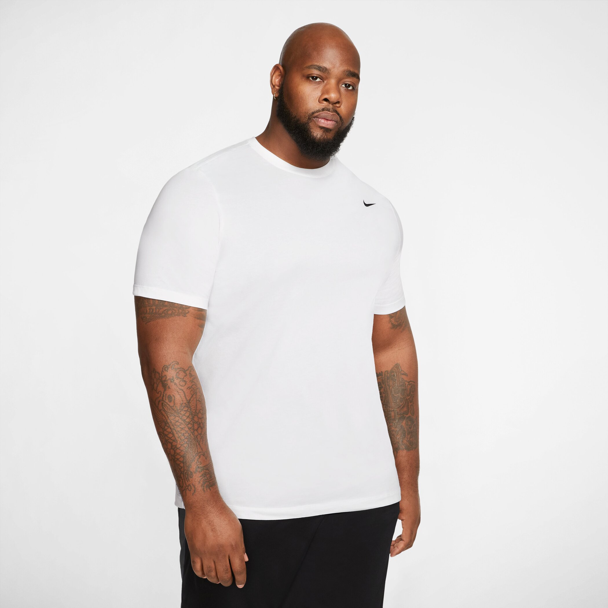 NIKE M NK DF TEE DFC CREW SOLID WHITE/BLACK – Bild 6