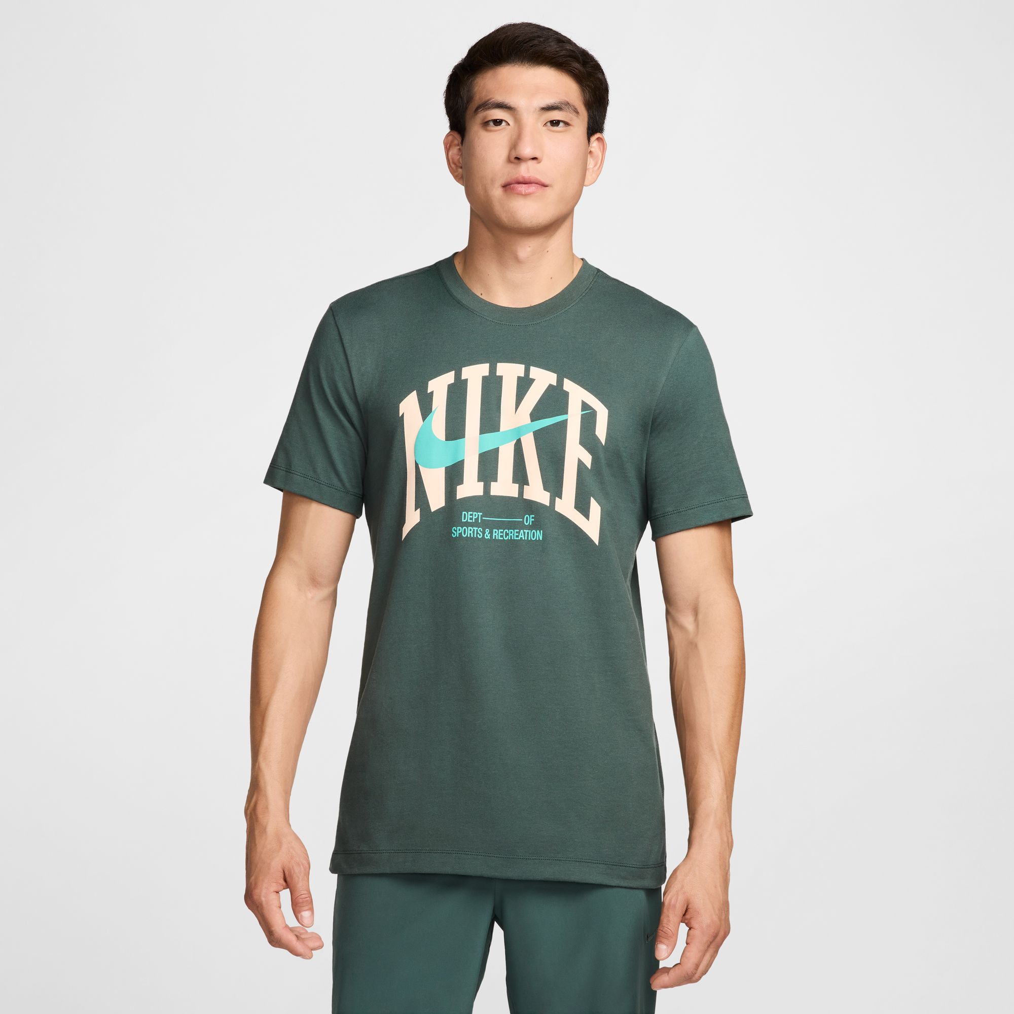 NIKE M NK DF TEE MODERN FITNESS VINTAGE GREEN