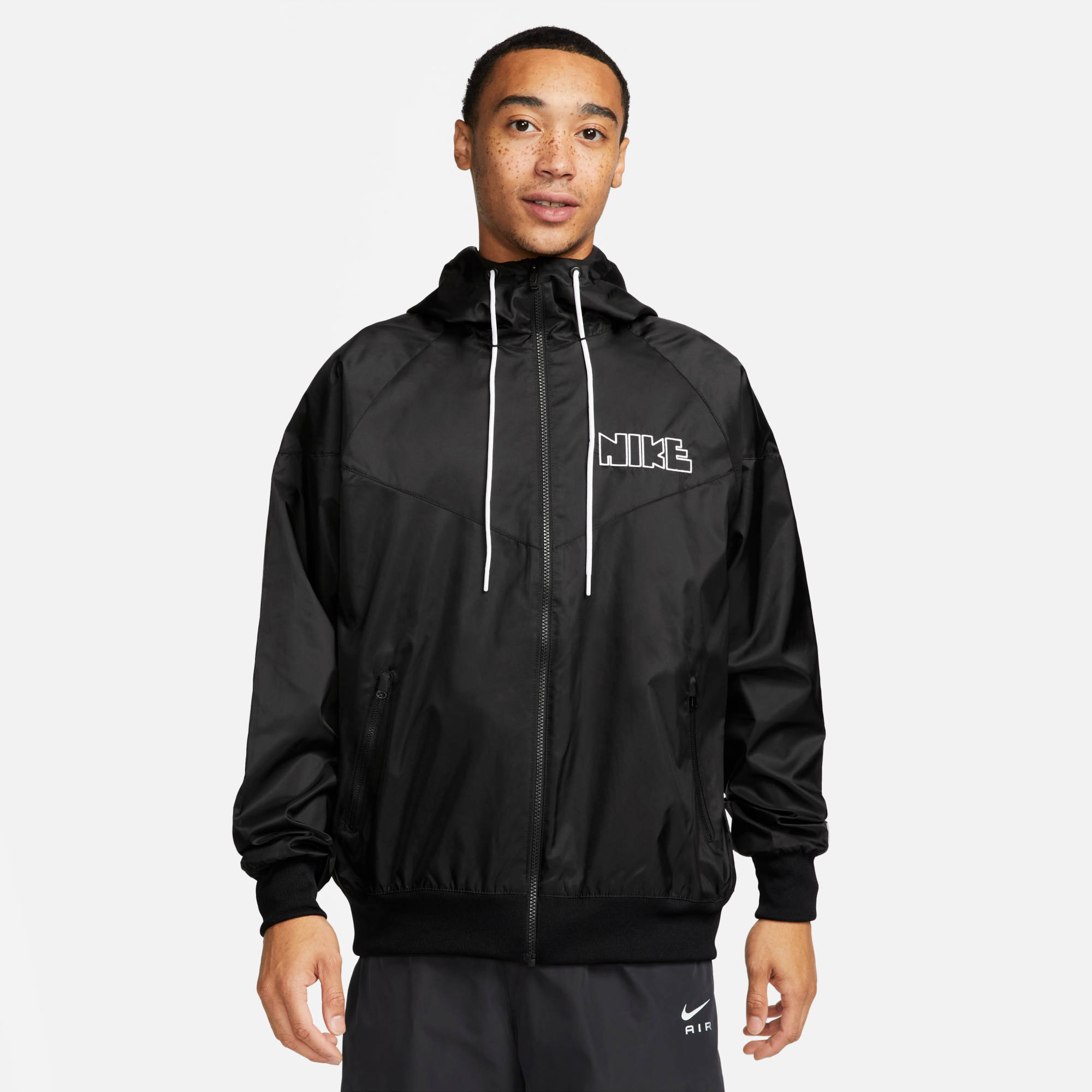 NIKE M NK WR WVN + LND JKT GX HD BLACK/BLACK/BLACK/WHITE
