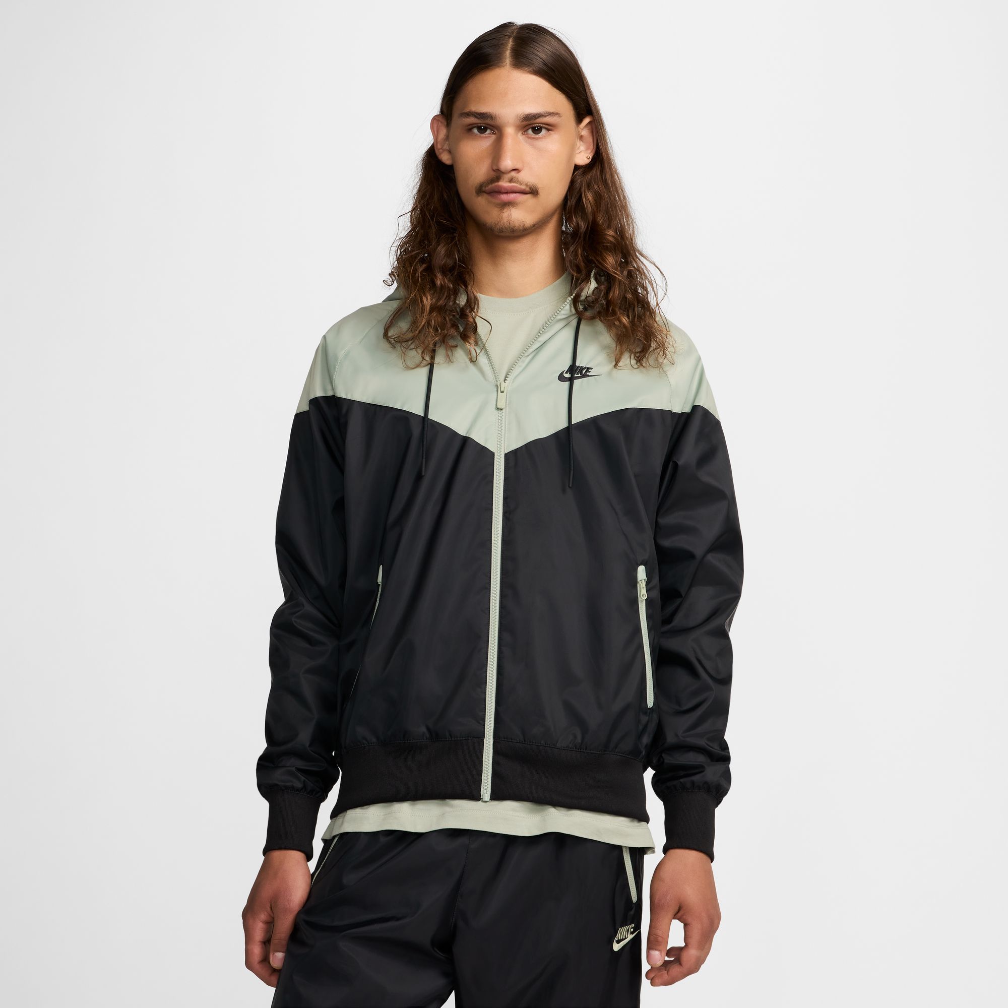 NIKE M NK WVN LND WR HD JKT BLACK/JADE HORIZON/BLACK