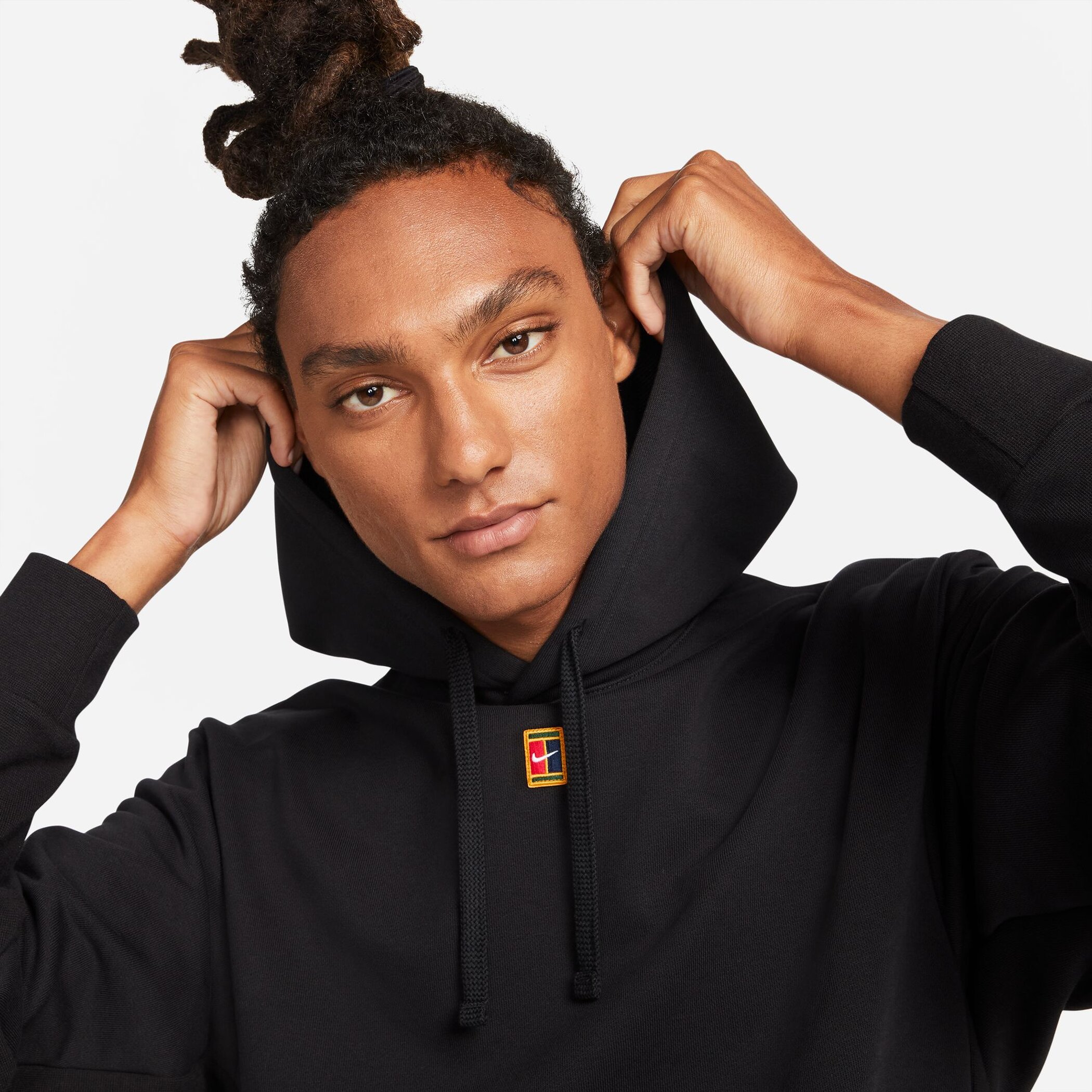 NIKE M NKCT DF FLC HERITAGE HOODIE BLACK – Bild 4