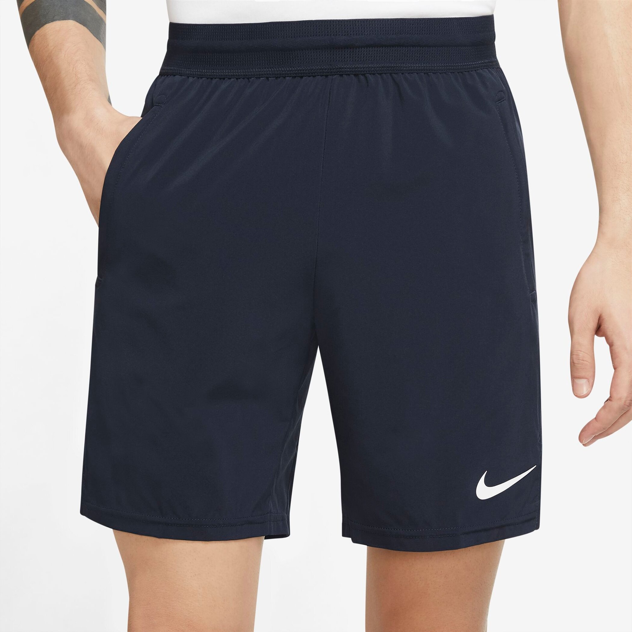 NIKE M NP DF FLEX VENT MX 8IN SHORT OBSIDIAN/WHITE