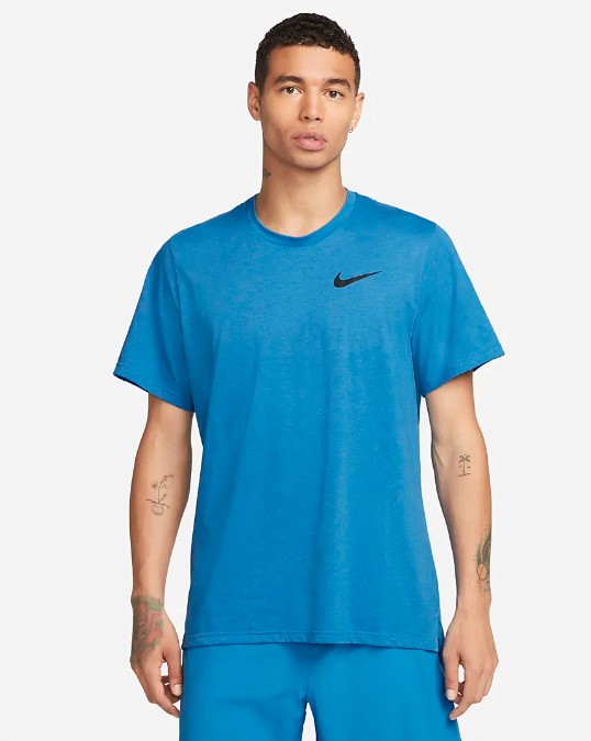 NIKE M NP DF NPC BURNOUT SS TOP 3.0 LT PHOTO BLUE/BLACK