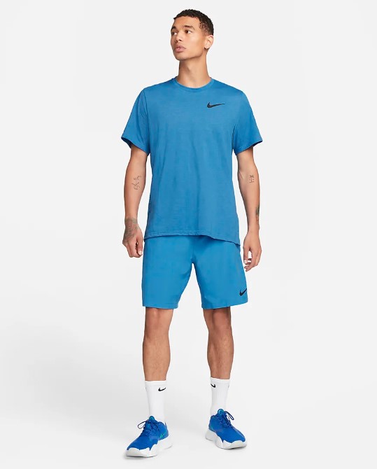 NIKE M NP DF NPC BURNOUT SS TOP 3.0 LT PHOTO BLUE/BLACK – Bild 5