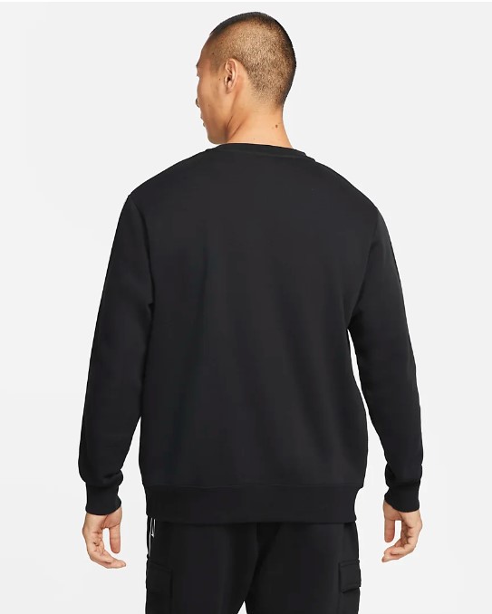 NIKE M NSW REPEAT SW FLC CREW BB BLACK/WHITE – Bild 2