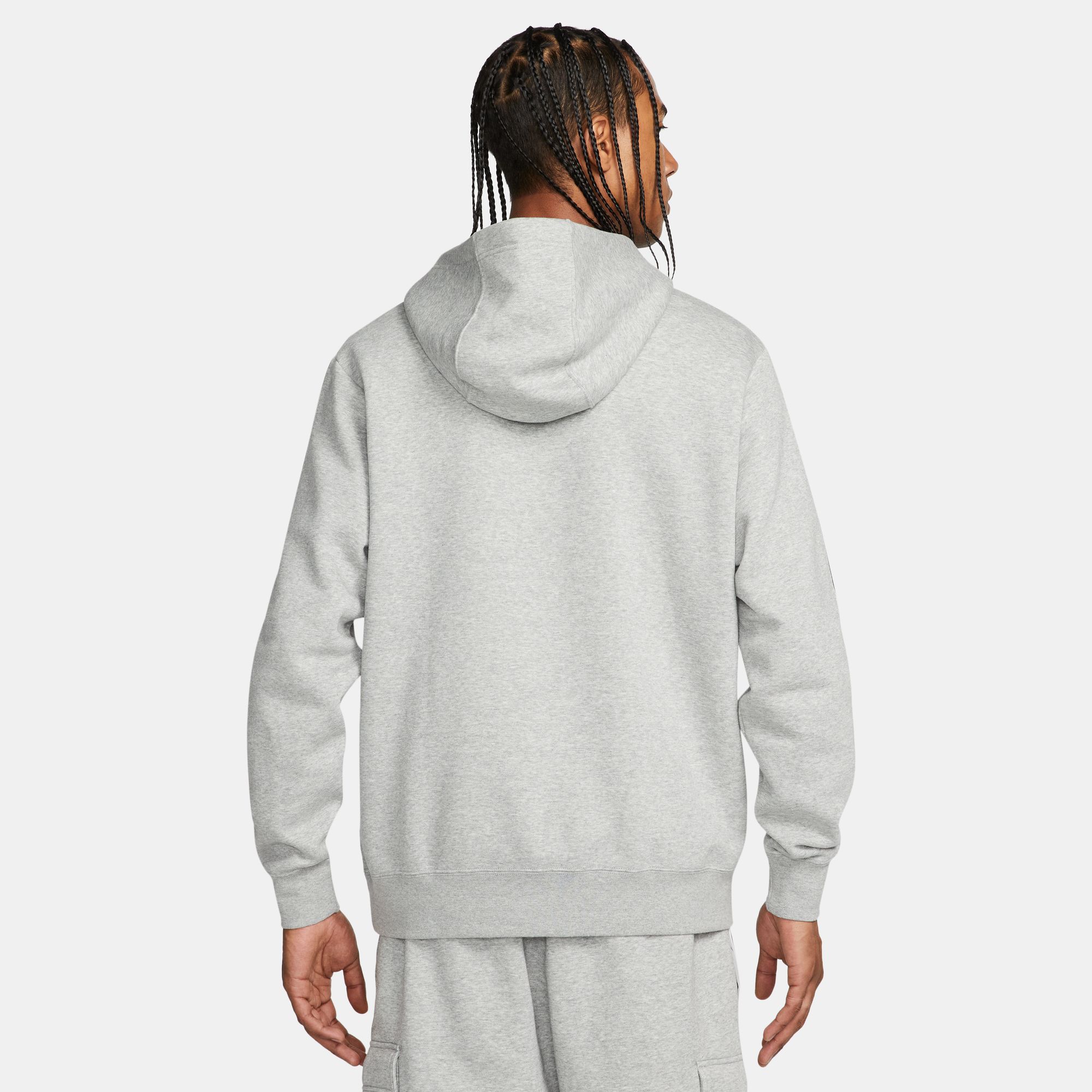 NIKE M NSW REPEAT SW FLC PO HOOD BB DK GREY HEATHER/BLACK – Bild 2