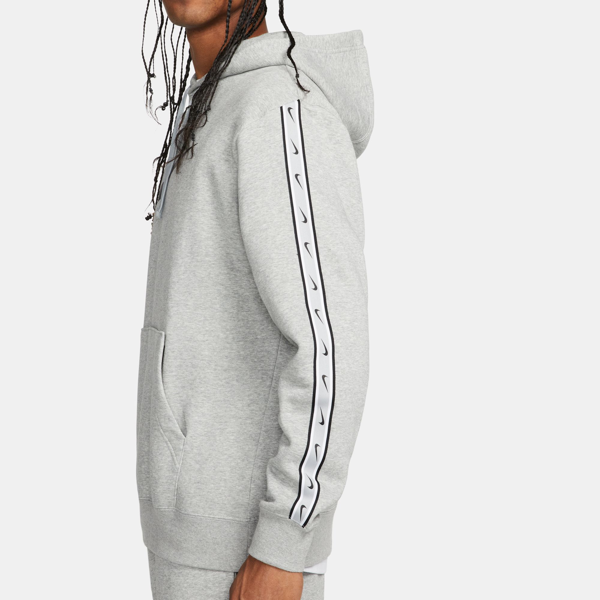 NIKE M NSW REPEAT SW FLC PO HOOD BB DK GREY HEATHER/BLACK – Bild 5