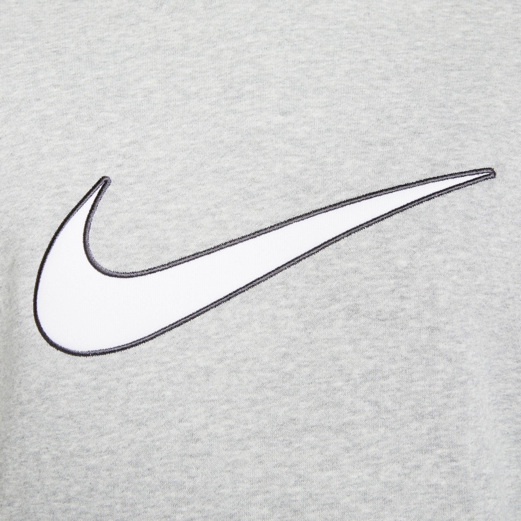 NIKE M NSW SP FLC HOODIE BB DK GREY HEATHER/WHITE/WHITE – Bild 4