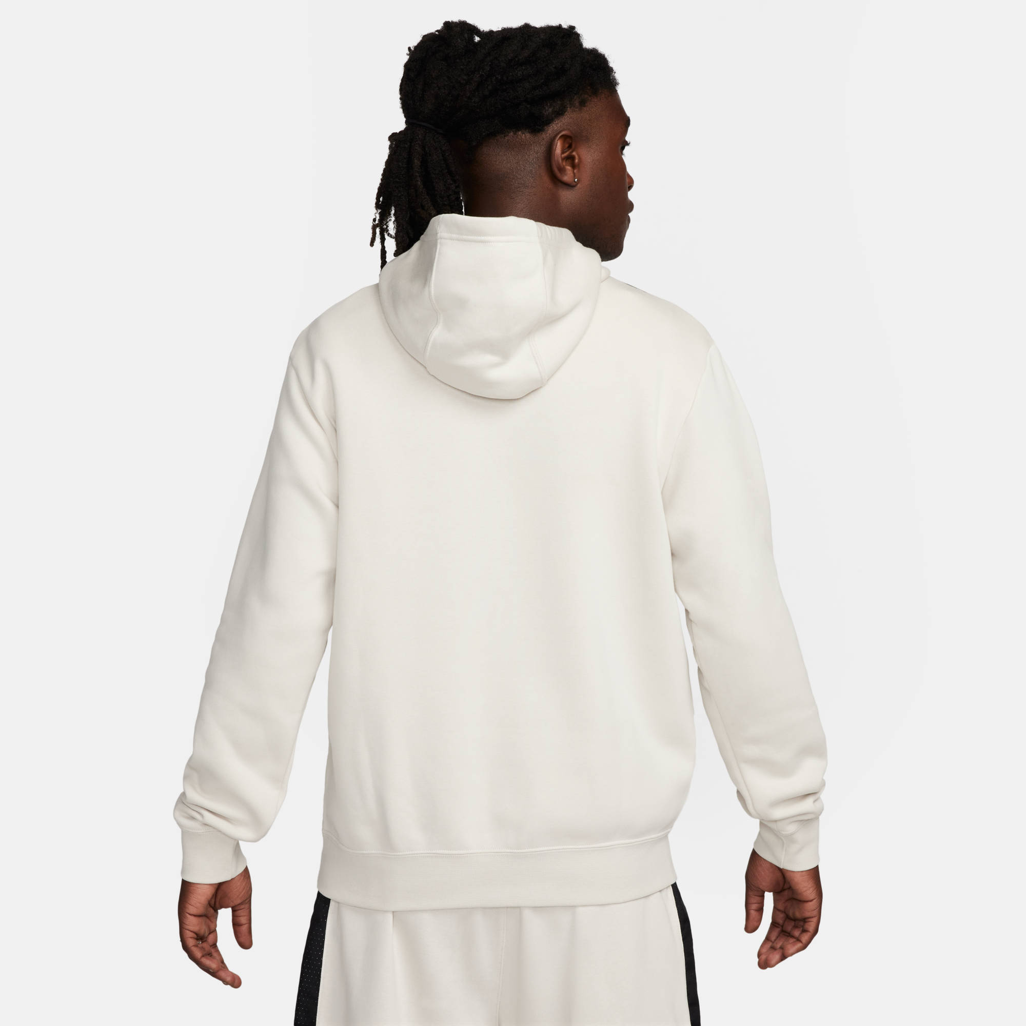 NIKE M NSW SP FLC HOODIE BB LT OREWOOD BRN/BLACK/WHITE – Bild 2