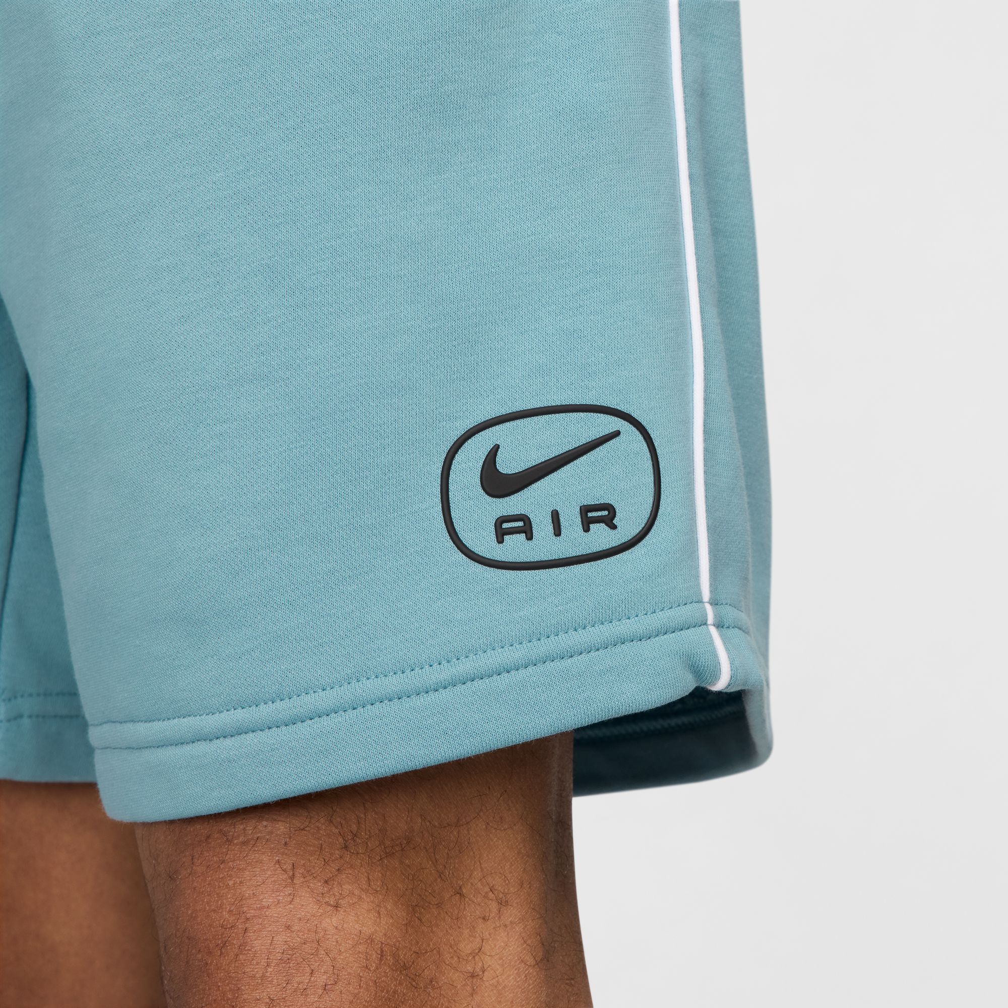 NIKE M NSW SW AIR SHORT FT DENIM TURQ/WHITE/BLACK – Bild 6