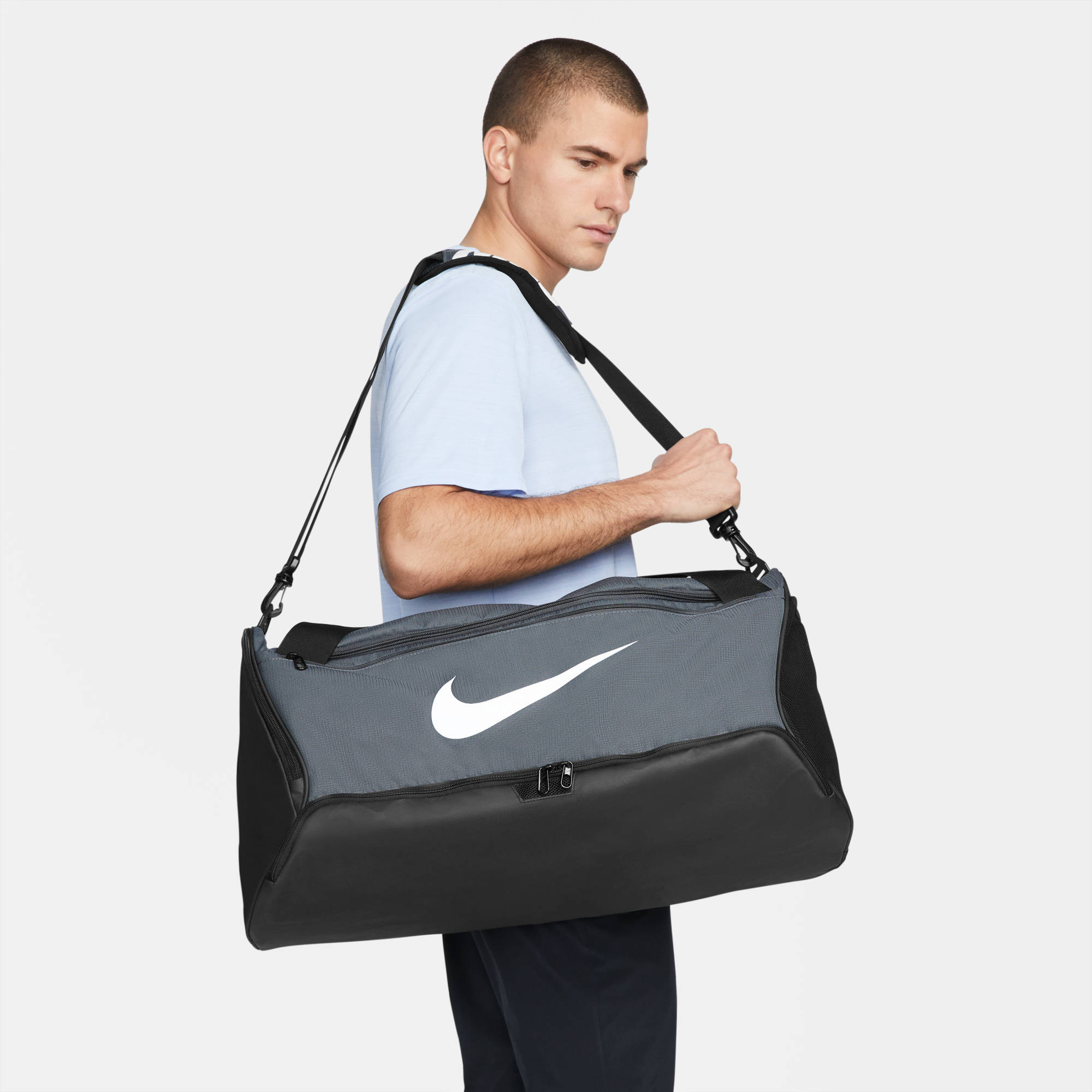 NIKE NK BRSLA M DUFF - 9.5 (60L) IRON GREY/BLACK/WHITE