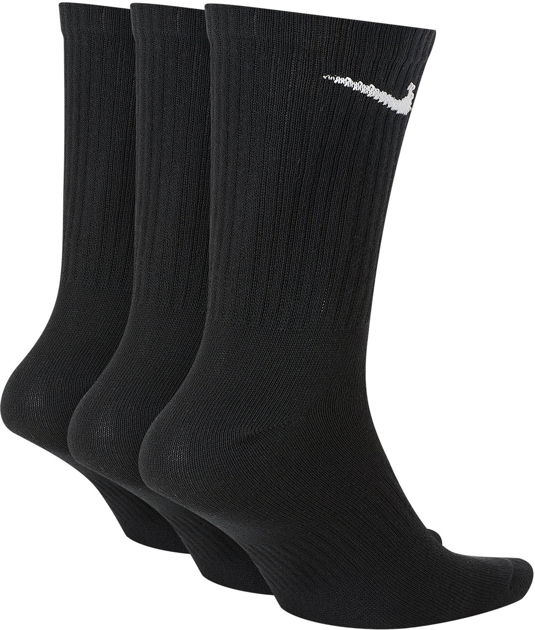 NIKE U NK EVERYDAY LTWT CREW 3PR BLACK/WHITE