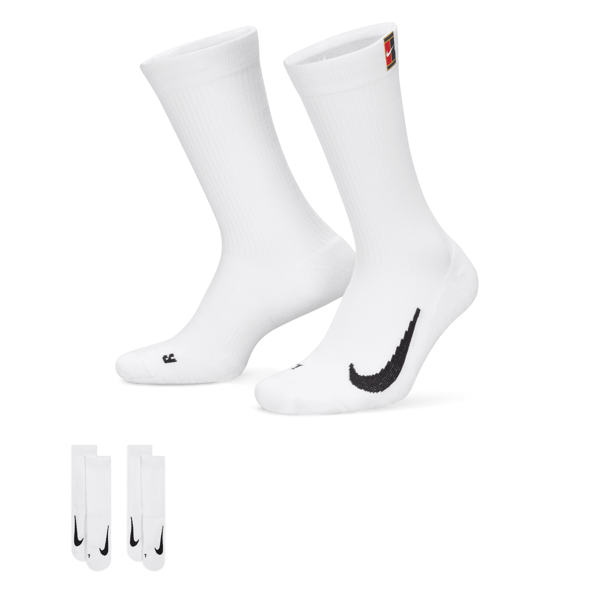NIKE U NK MULTIPLIER CREW 2PR CUSH WHITE/WHITE