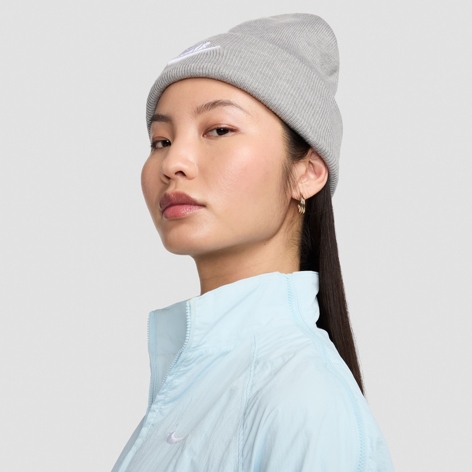NIKE U NK PEAK BEANIE TC FUT F24 L DK GREY HEATHER/WHITE – Bild 3