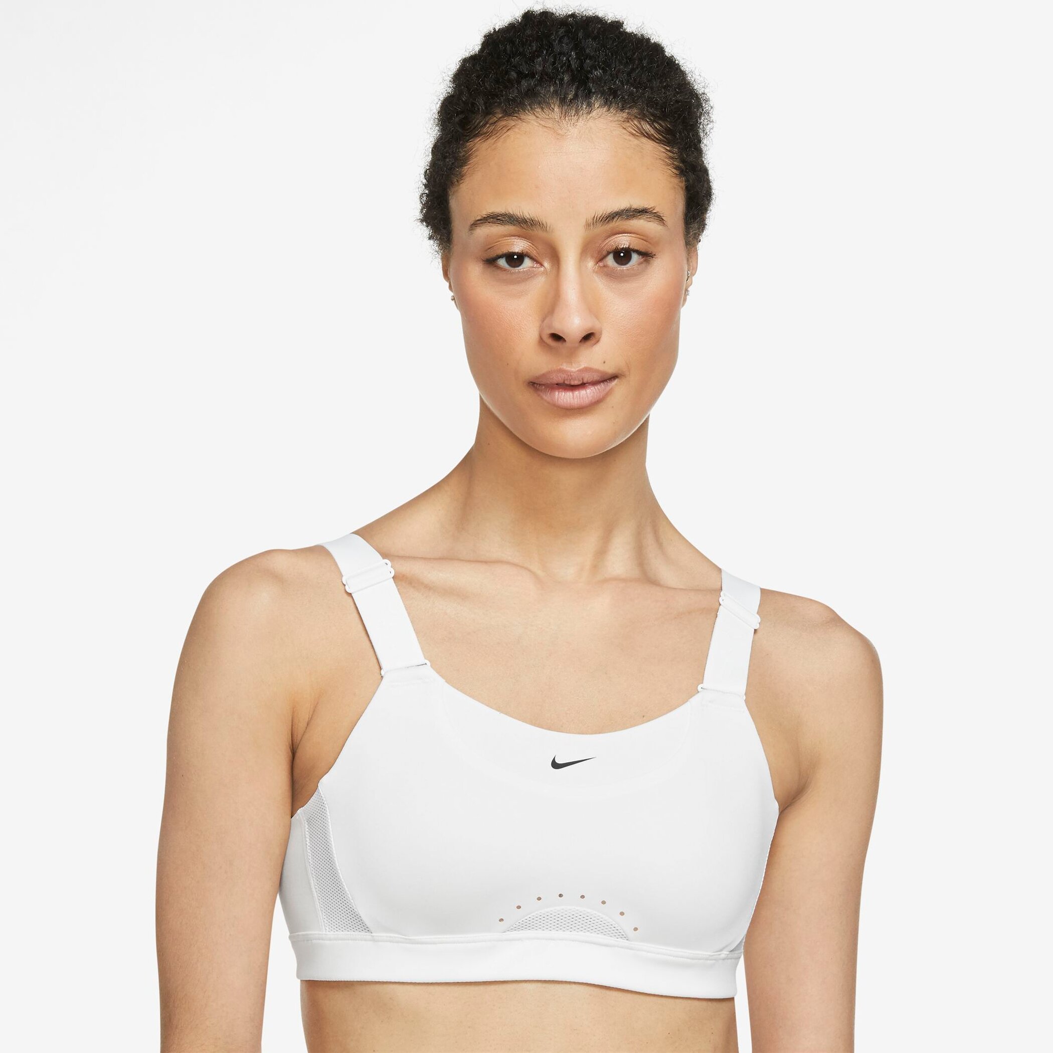 NIKE W NK DF ALPHA BRA WHITE/WHITE/STONE MAUVE/BLACK