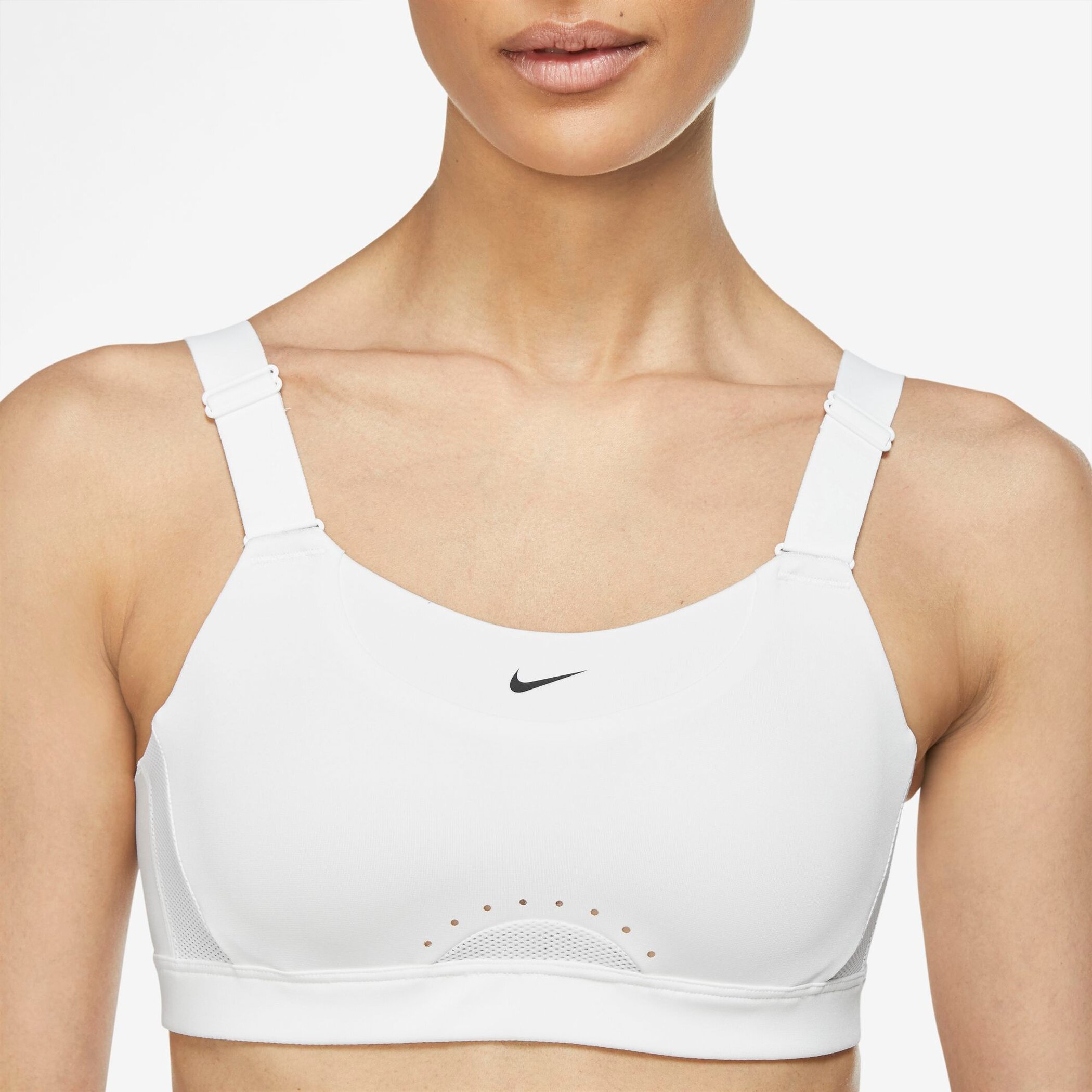 NIKE W NK DF ALPHA BRA WHITE/WHITE/STONE MAUVE/BLACK – Bild 3