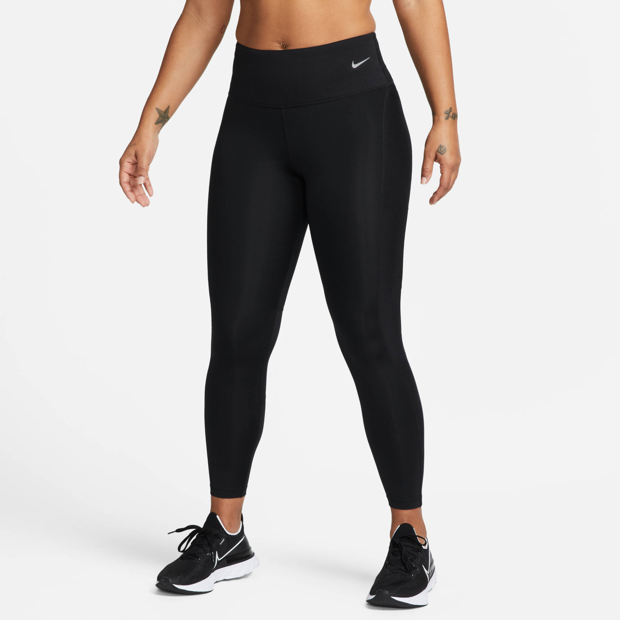 NIKE W NK DF FAST MR 7/8 TGHT NV BLACK/REFLECTIVE SILV
