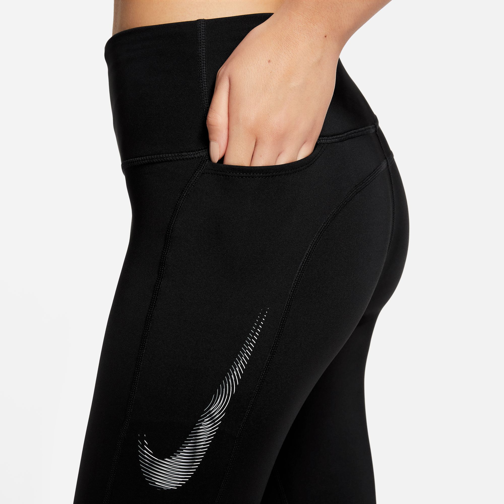 NIKE W NK DF FST MR 7/8 TGHT SW HBR BLACK/COOL GREY – Bild 3