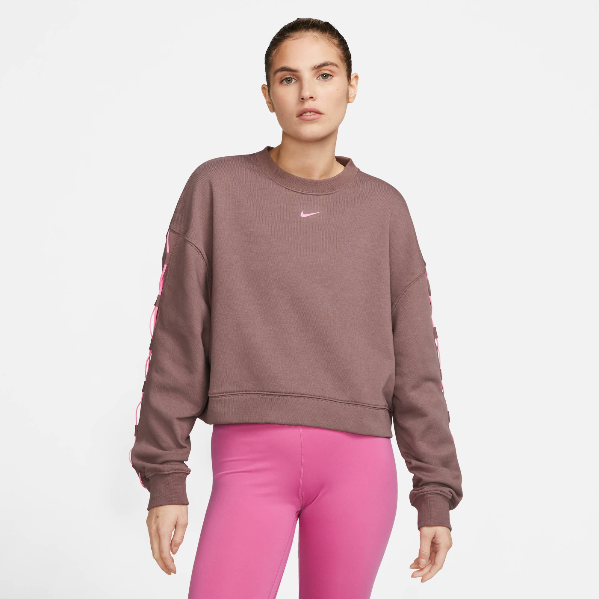 NIKE W NK DF GT FT CREW NVLTY PLUM ECLIPSE/PINK GLOW/PIN
